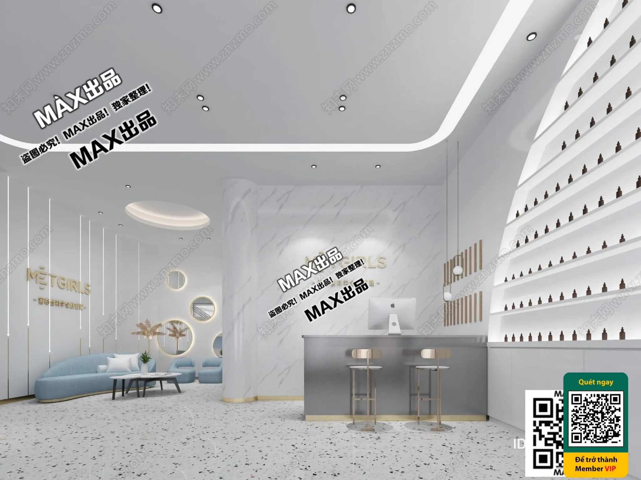BEAUTY SALON - VRAY / CORONA - 3D MODEL - 4911