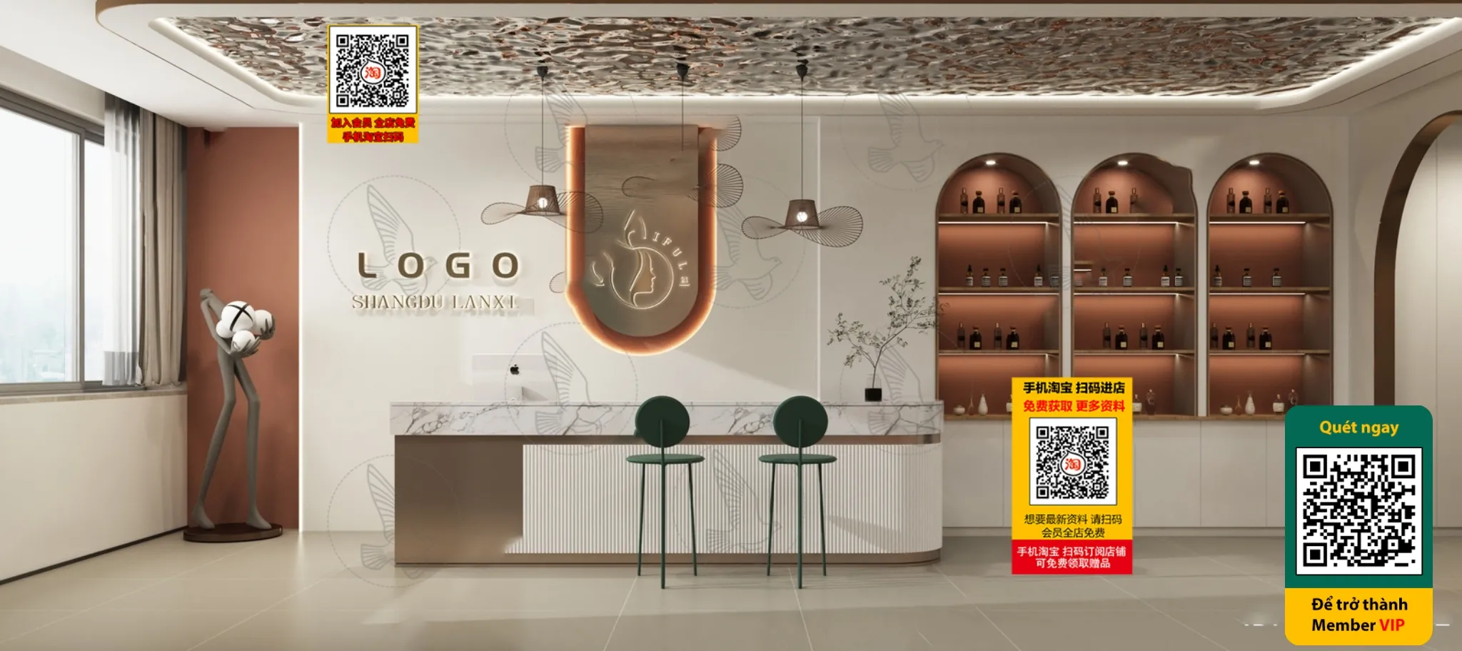 BEAUTY SALON - VRAY / CORONA - 3D MODEL - 4914