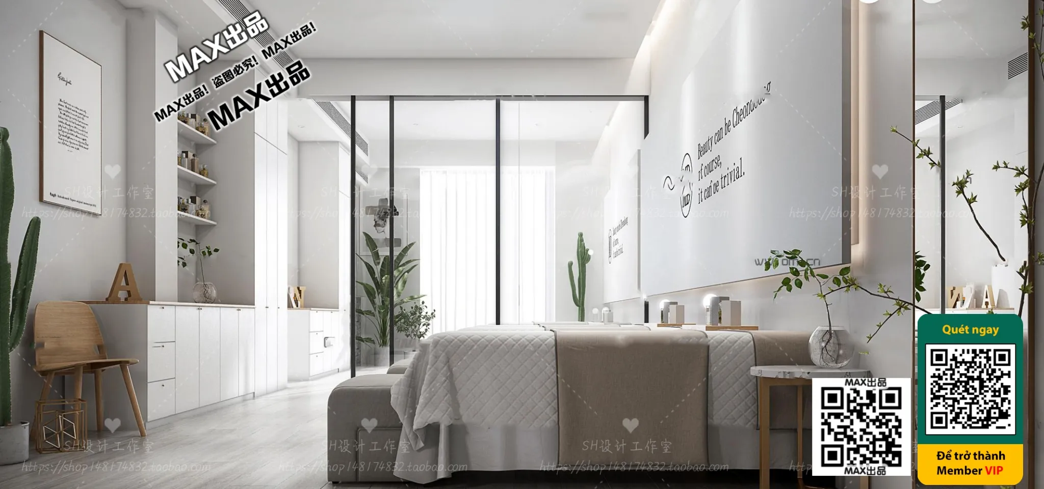 BEAUTY SALON - VRAY / CORONA - 3D MODEL - 4928