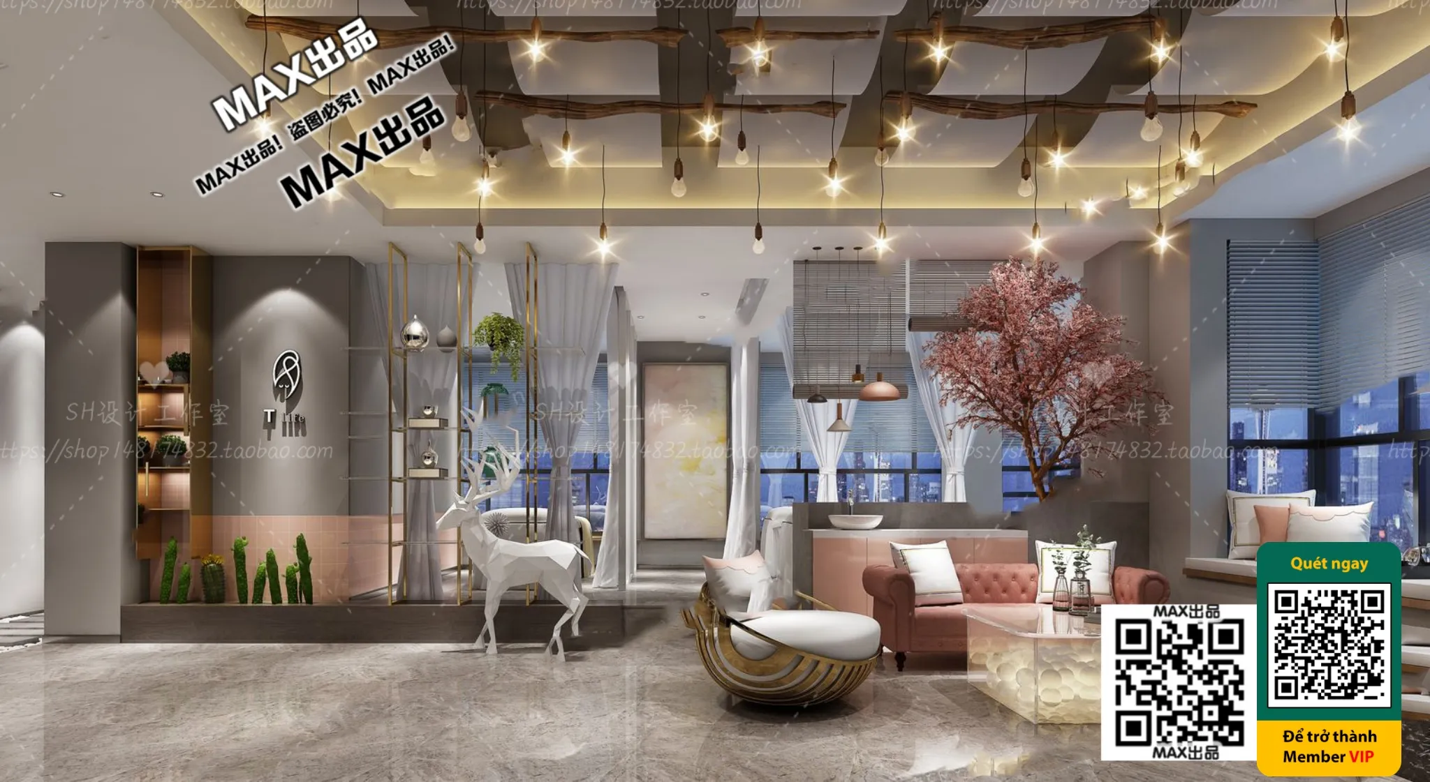 BEAUTY SALON - VRAY / CORONA - 3D MODEL - 4929