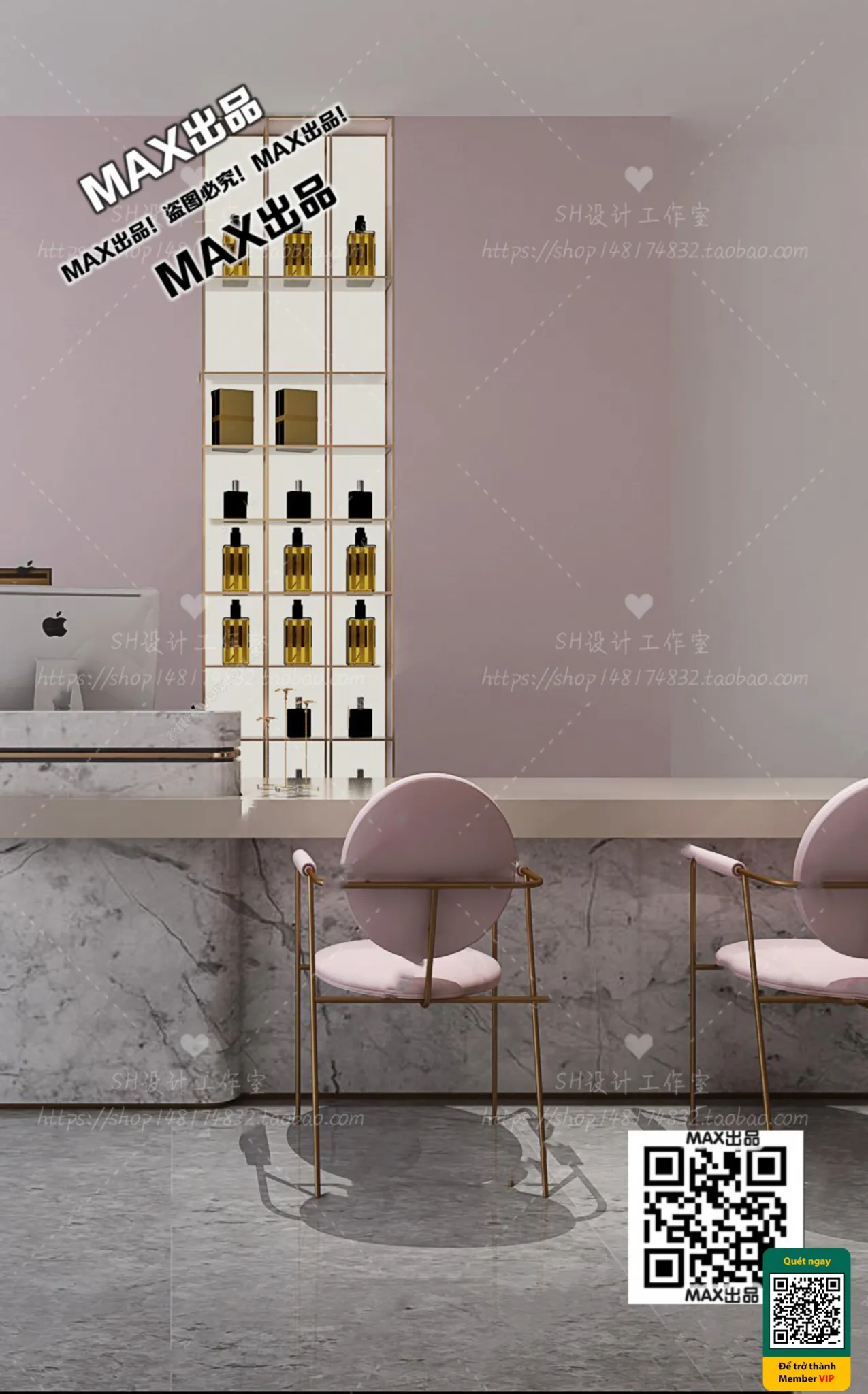 BEAUTY SALON - VRAY / CORONA - 3D MODEL - 4930