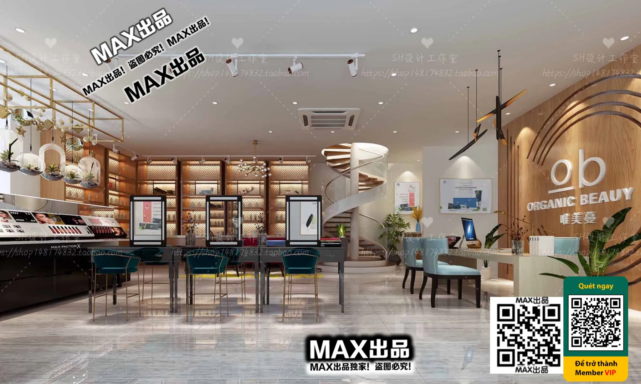 BEAUTY SALON - VRAY / CORONA - 3D MODEL - 4932