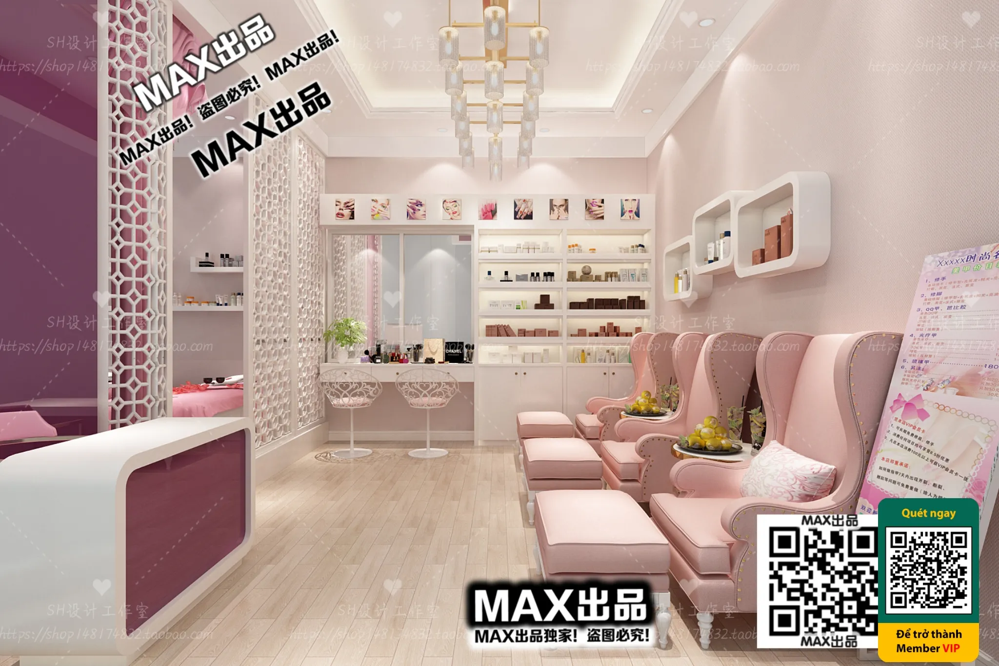 BEAUTY SALON - VRAY / CORONA - 3D MODEL - 4936