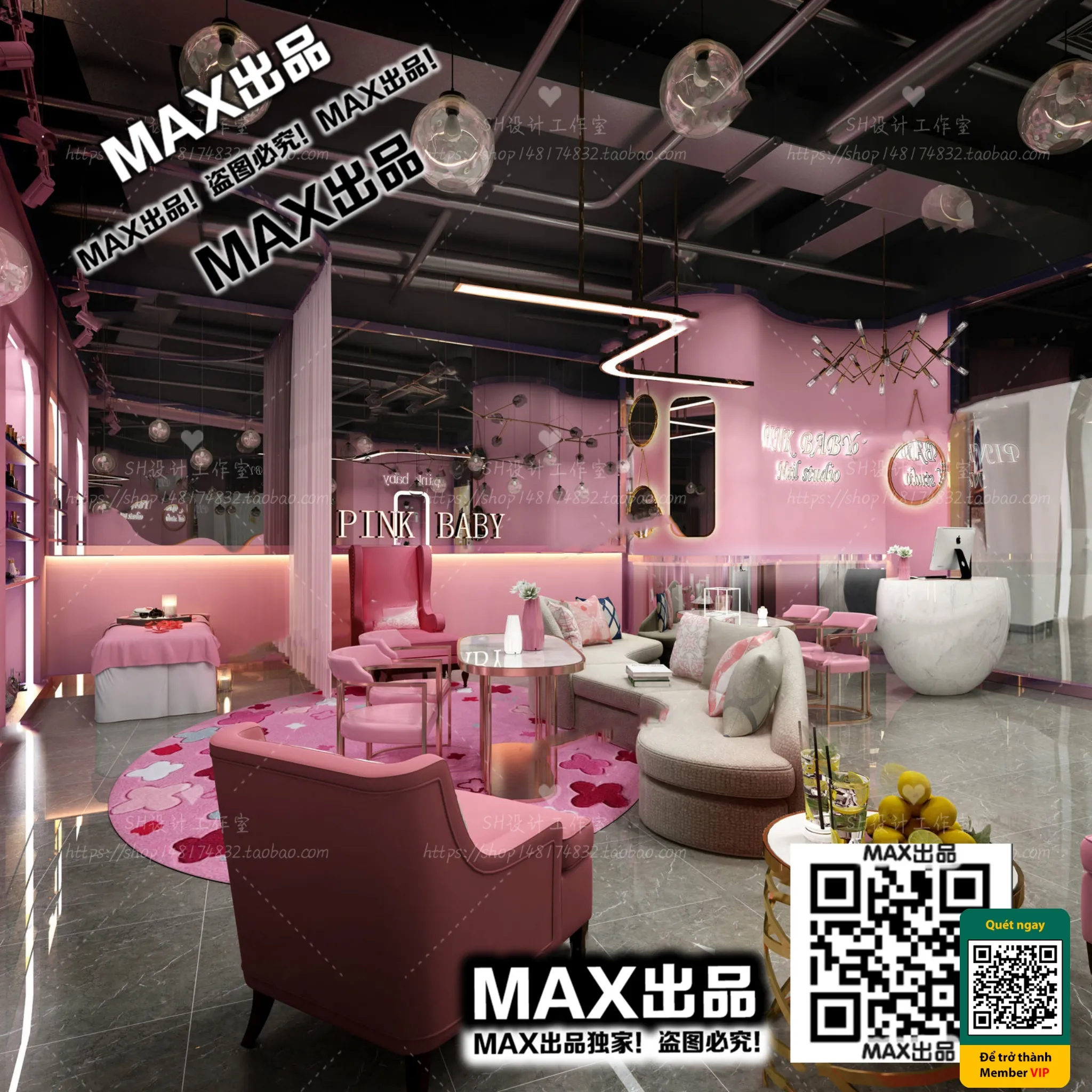 BEAUTY SALON - VRAY / CORONA - 3D MODEL - 4937