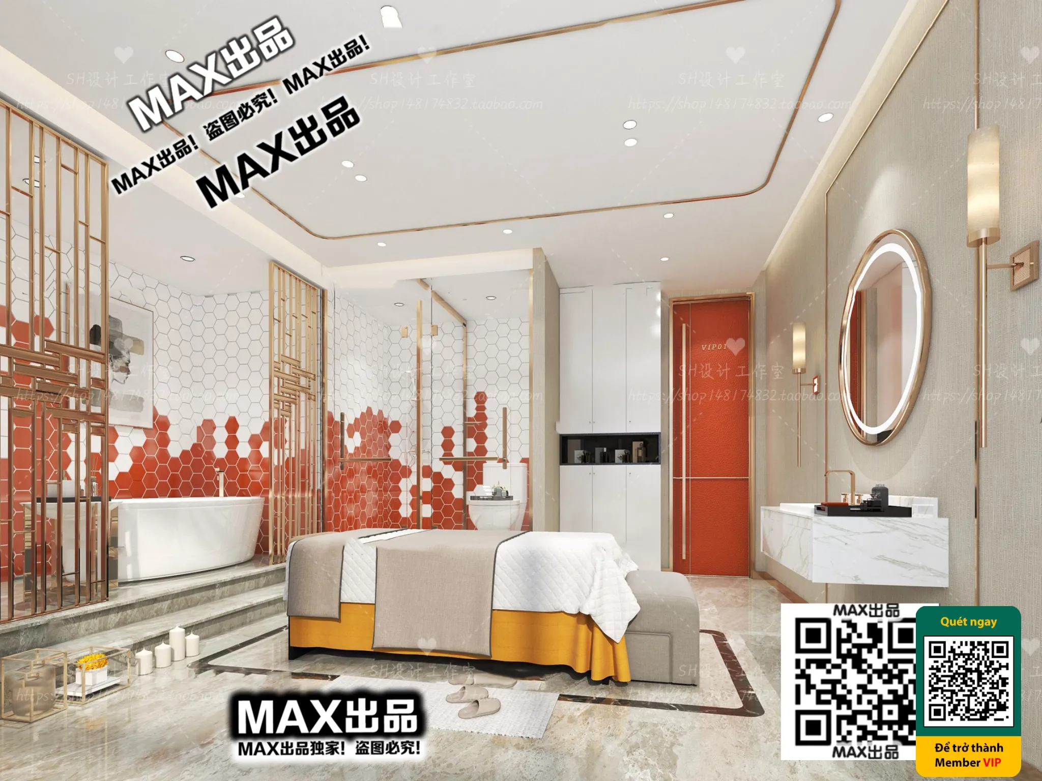 BEAUTY SALON - VRAY / CORONA - 3D MODEL - 4941