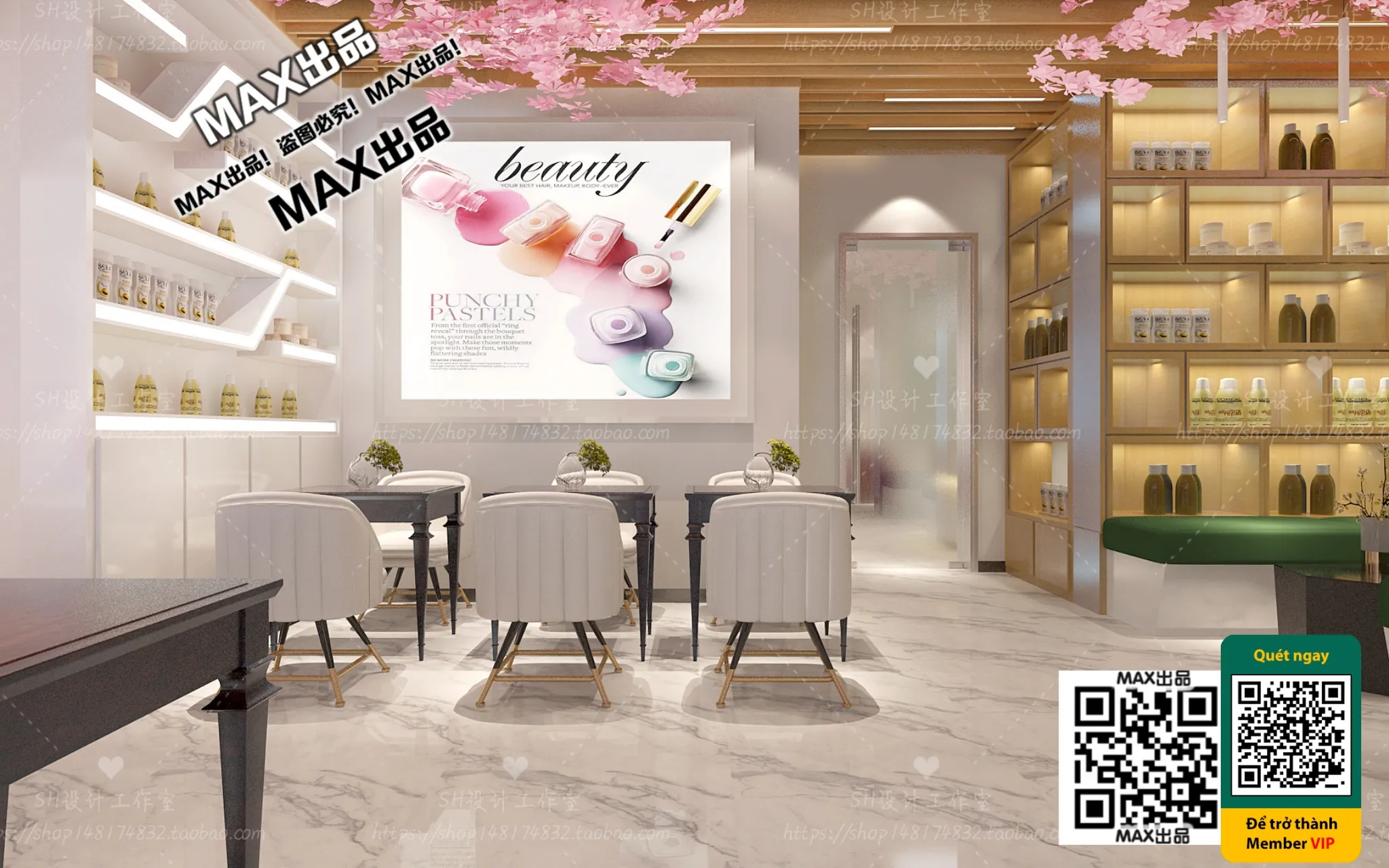BEAUTY SALON - VRAY / CORONA - 3D MODEL - 4942