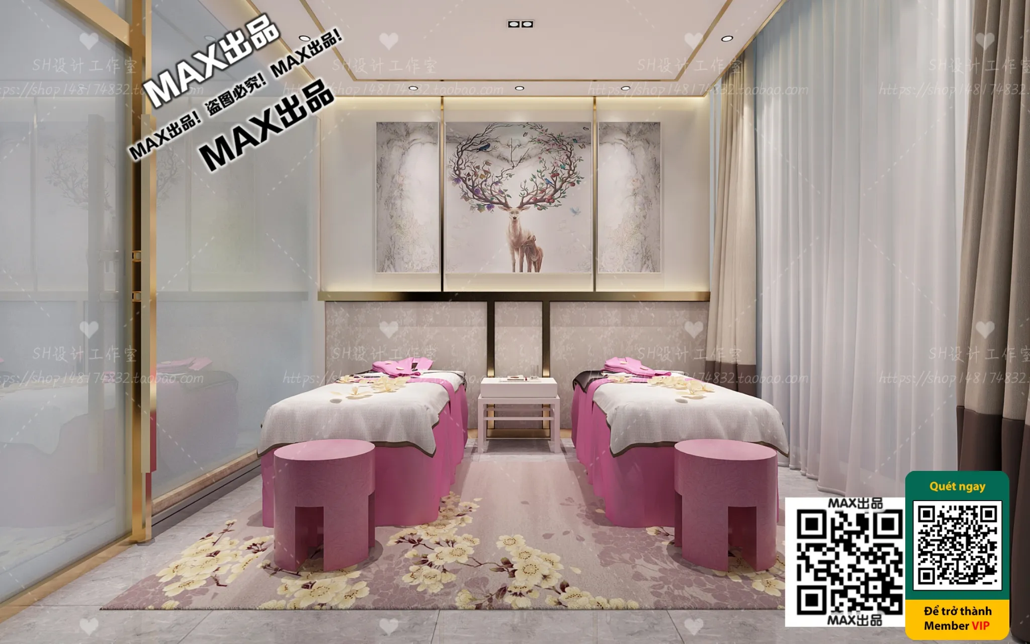 BEAUTY SALON - VRAY / CORONA - 3D MODEL - 4944