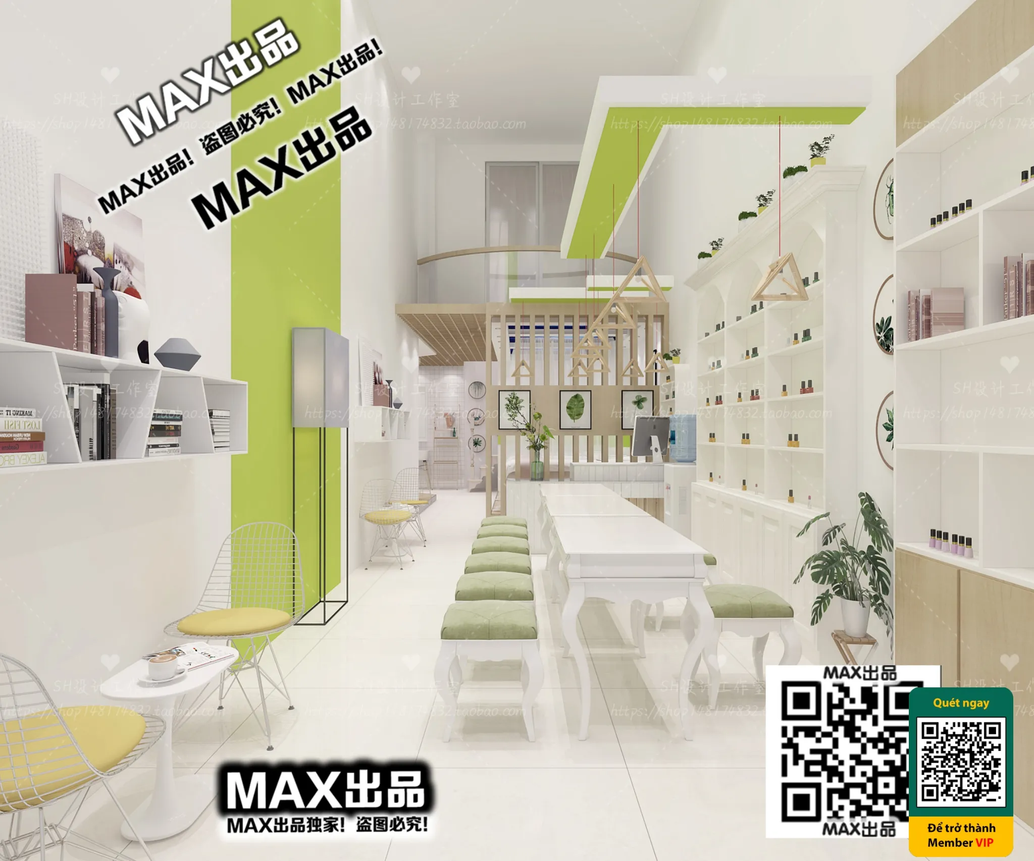 BEAUTY SALON - VRAY / CORONA - 3D MODEL - 4945