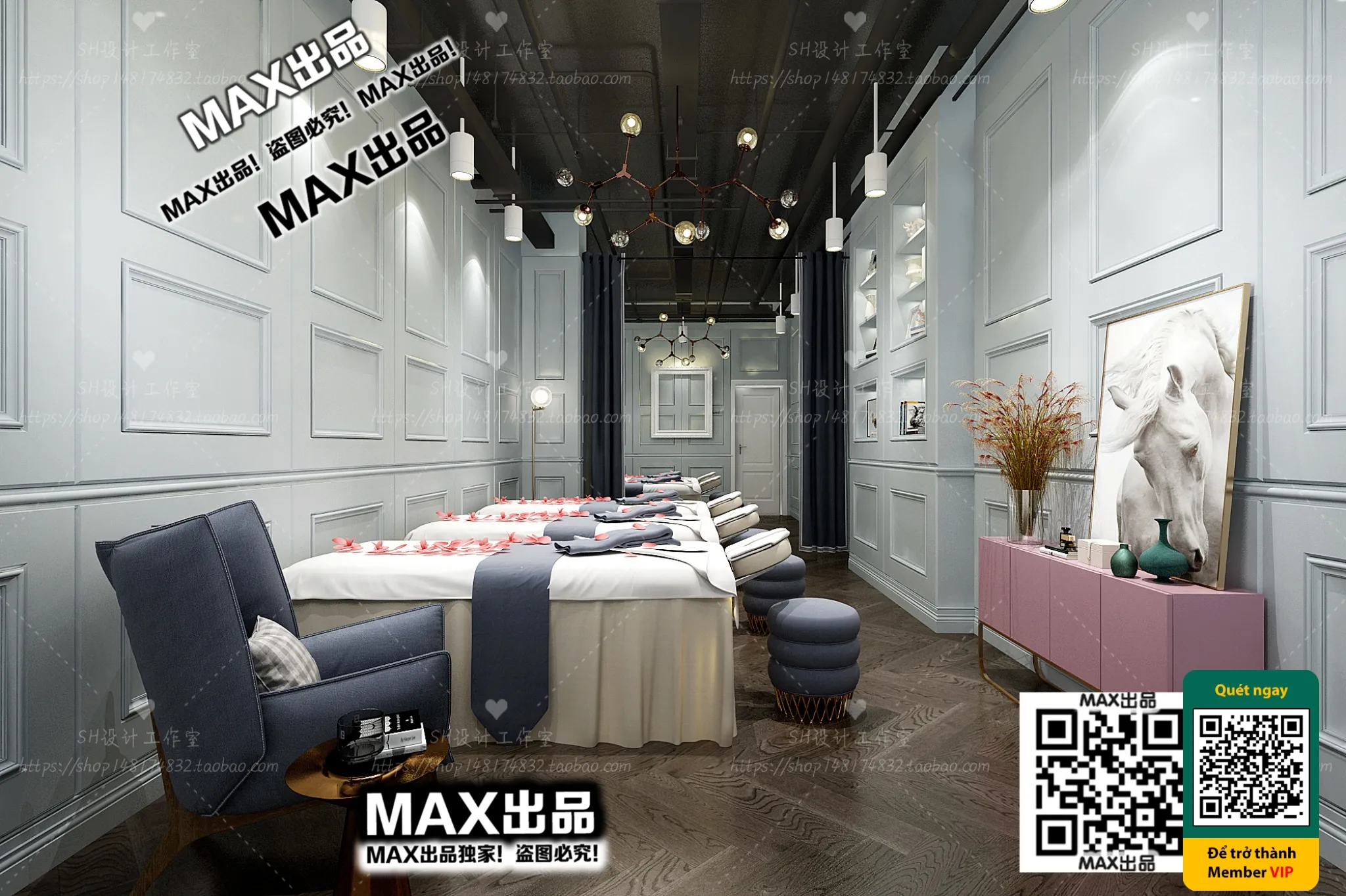 BEAUTY SALON - VRAY / CORONA - 3D MODEL - 4950