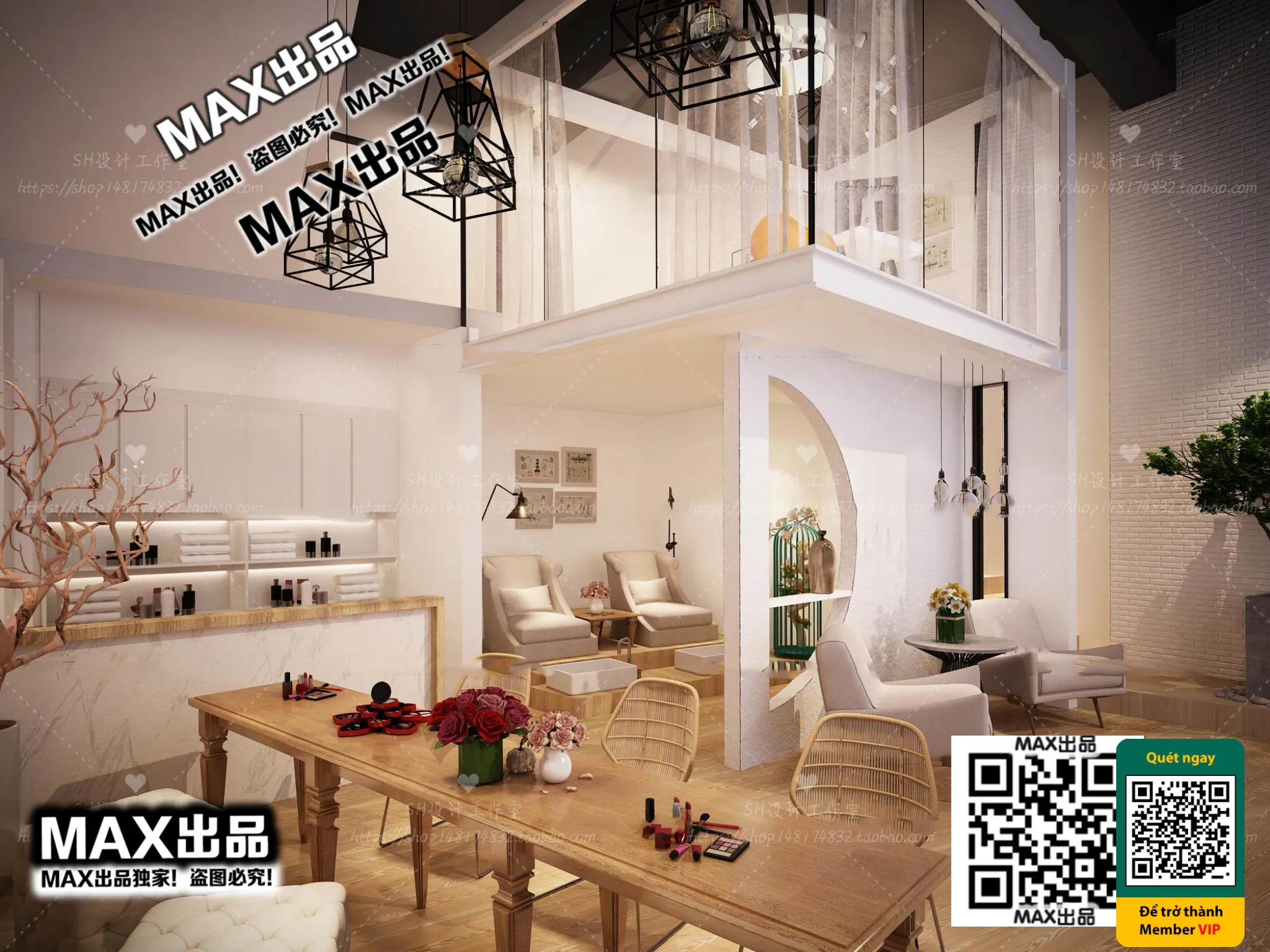 BEAUTY SALON - VRAY / CORONA - 3D MODEL - 4952