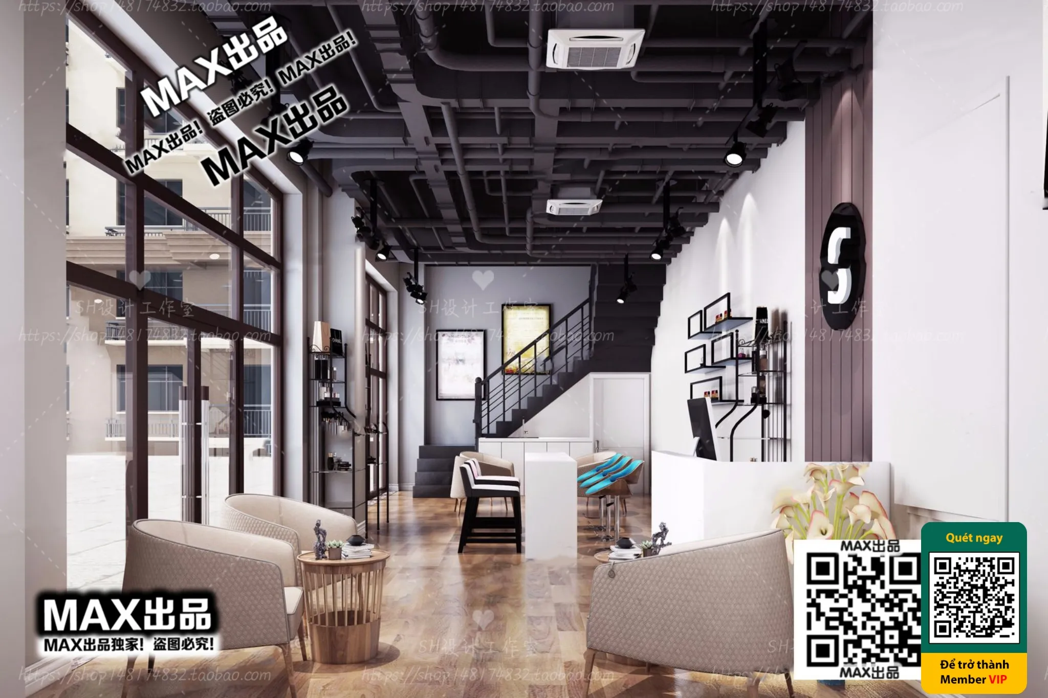 BEAUTY SALON - VRAY / CORONA - 3D MODEL - 4953