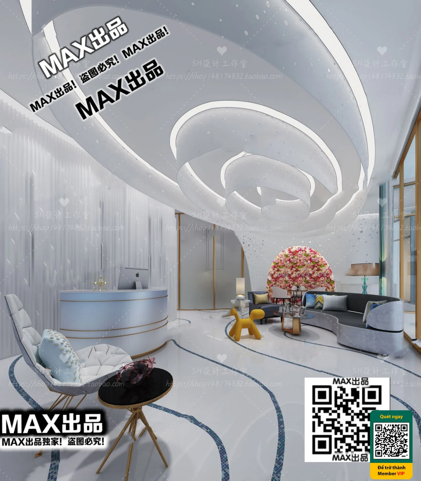 BEAUTY SALON - VRAY / CORONA - 3D MODEL - 4960