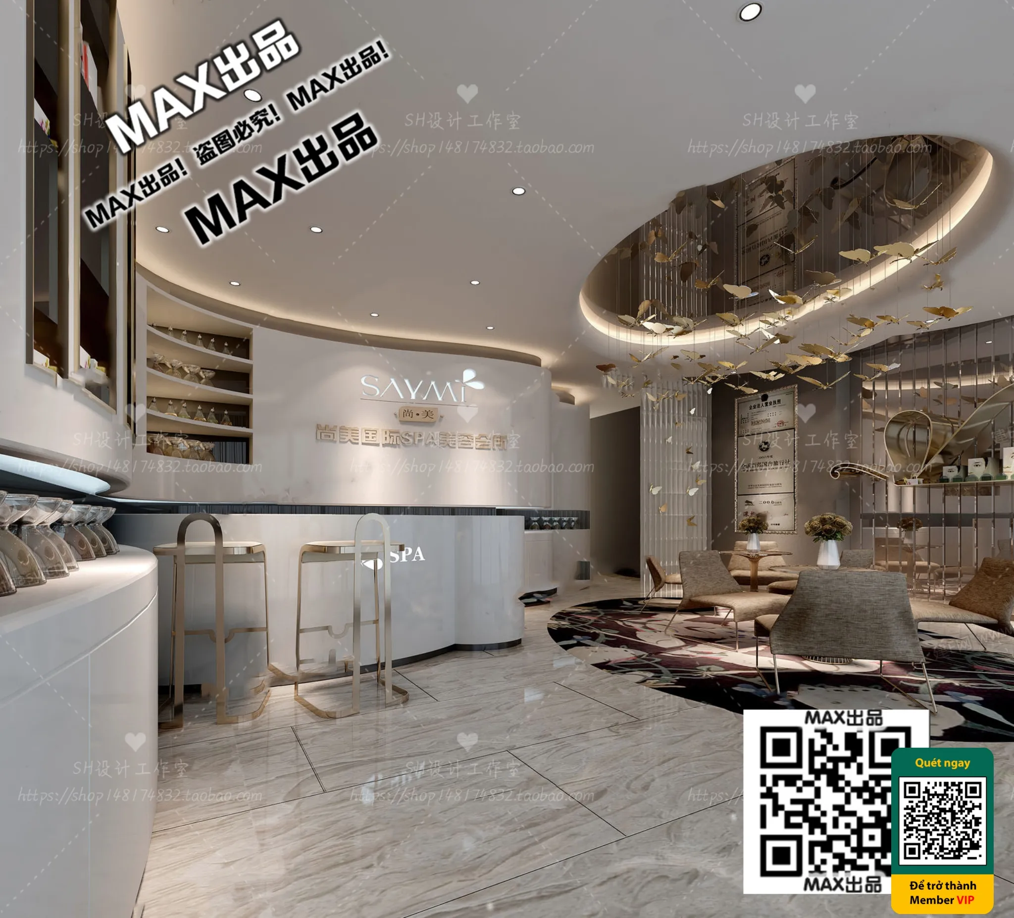 BEAUTY SALON - VRAY / CORONA - 3D MODEL - 4961