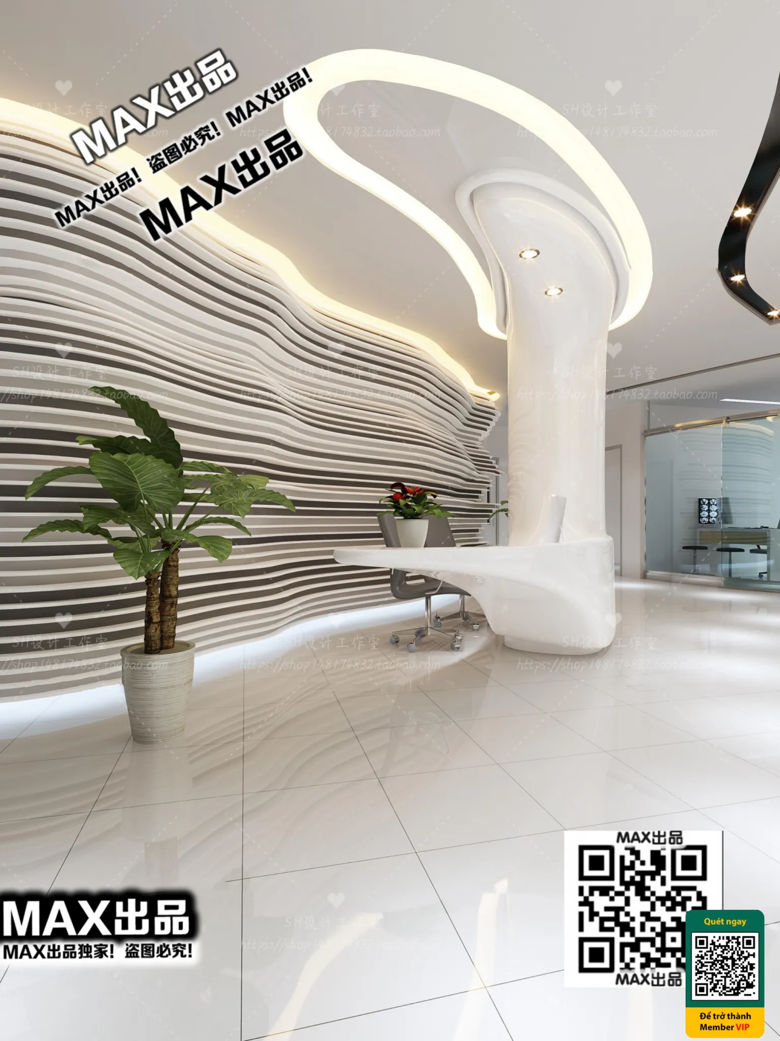 BEAUTY SALON - VRAY / CORONA - 3D MODEL - 4962