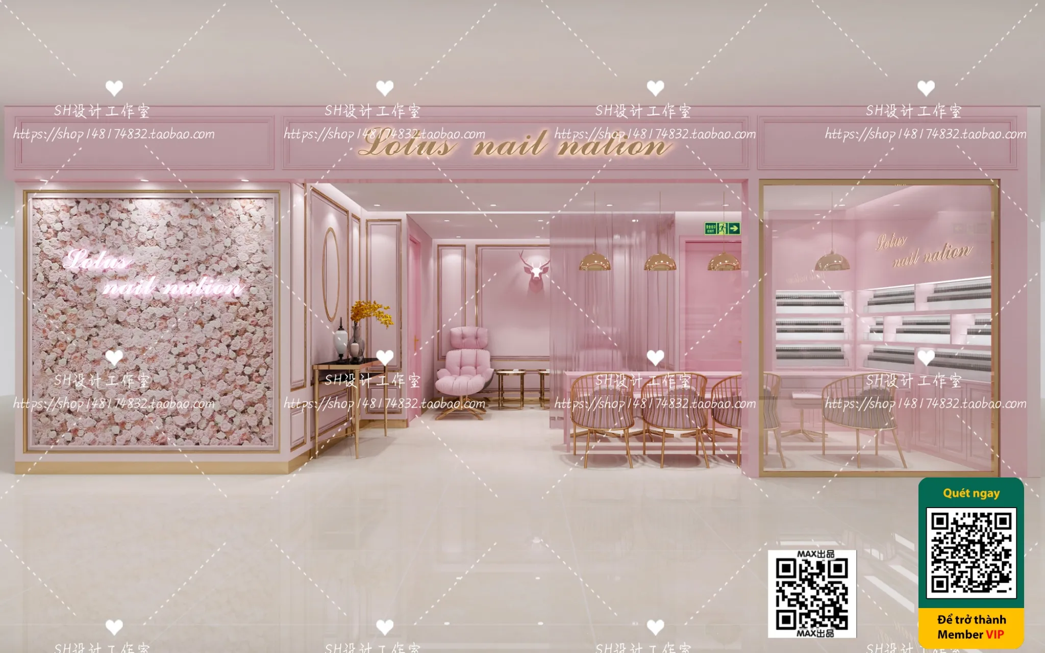 BEAUTY SALON - VRAY / CORONA - 3D MODEL - 4967