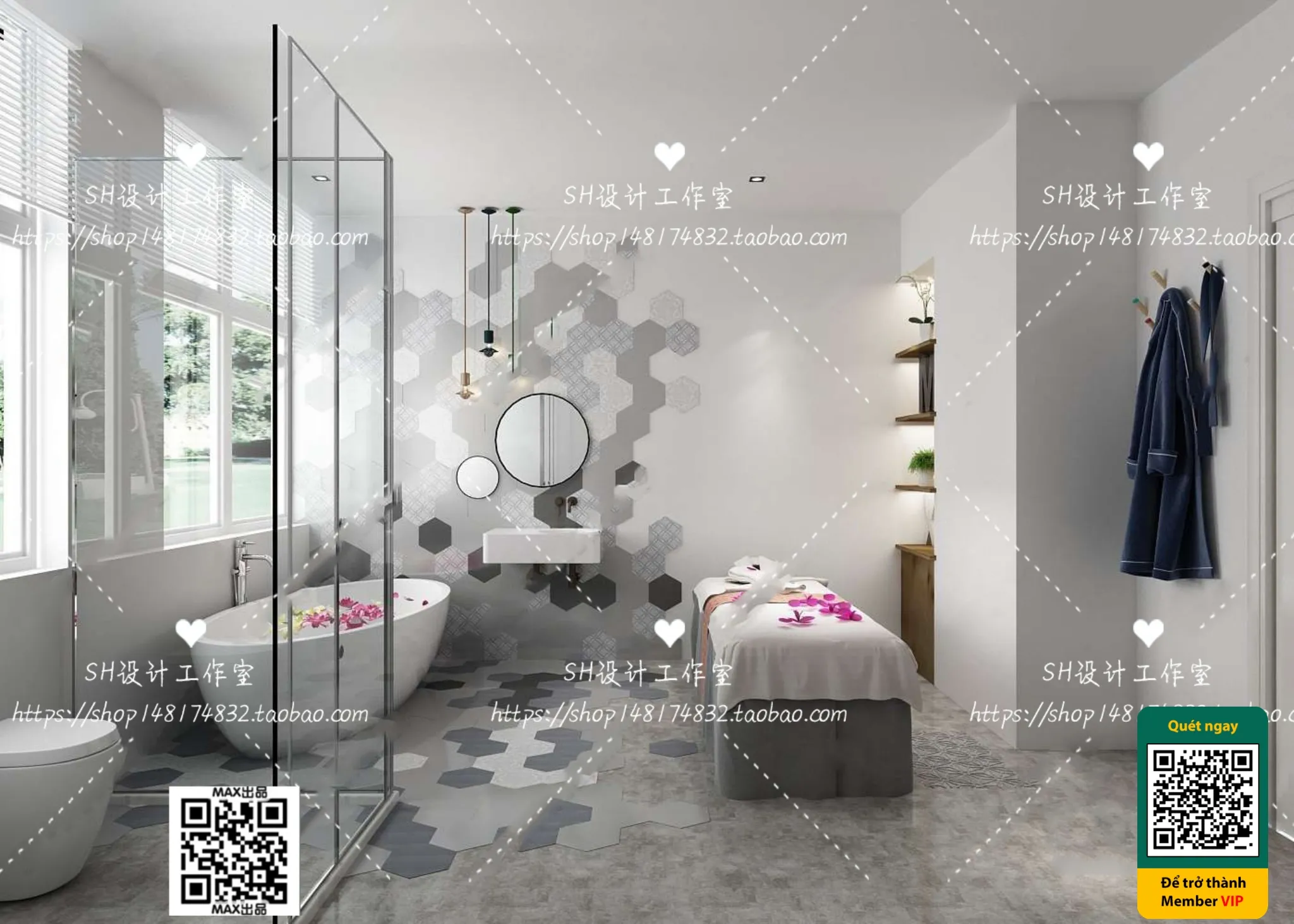 BEAUTY SALON - VRAY / CORONA - 3D MODEL - 4970