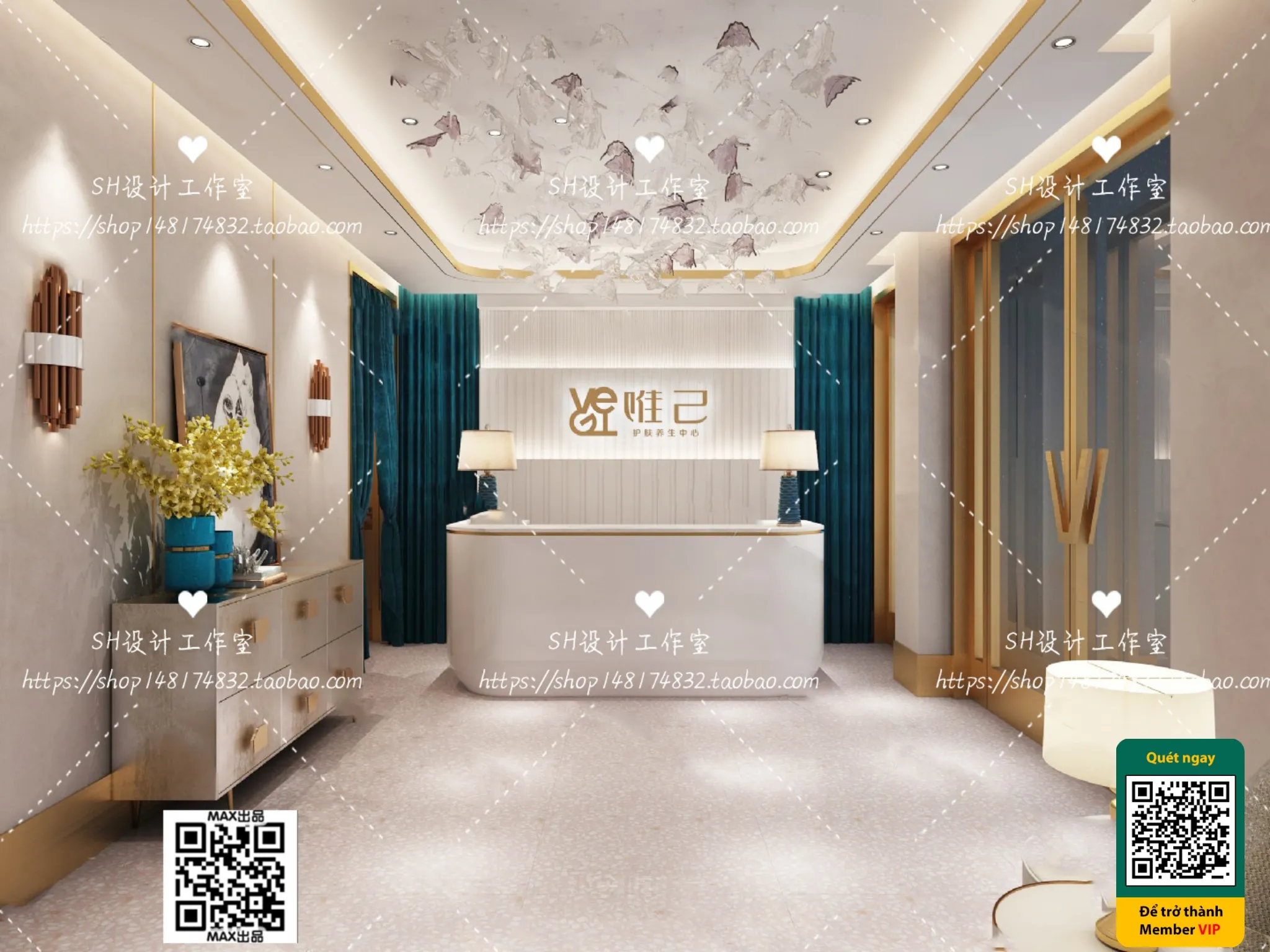 BEAUTY SALON - VRAY / CORONA - 3D MODEL - 4974
