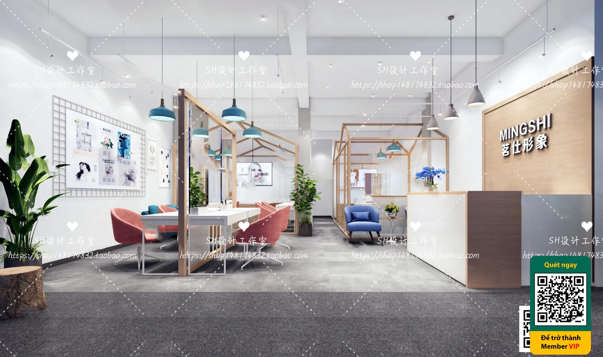 BEAUTY SALON - VRAY / CORONA - 3D MODEL - 4975