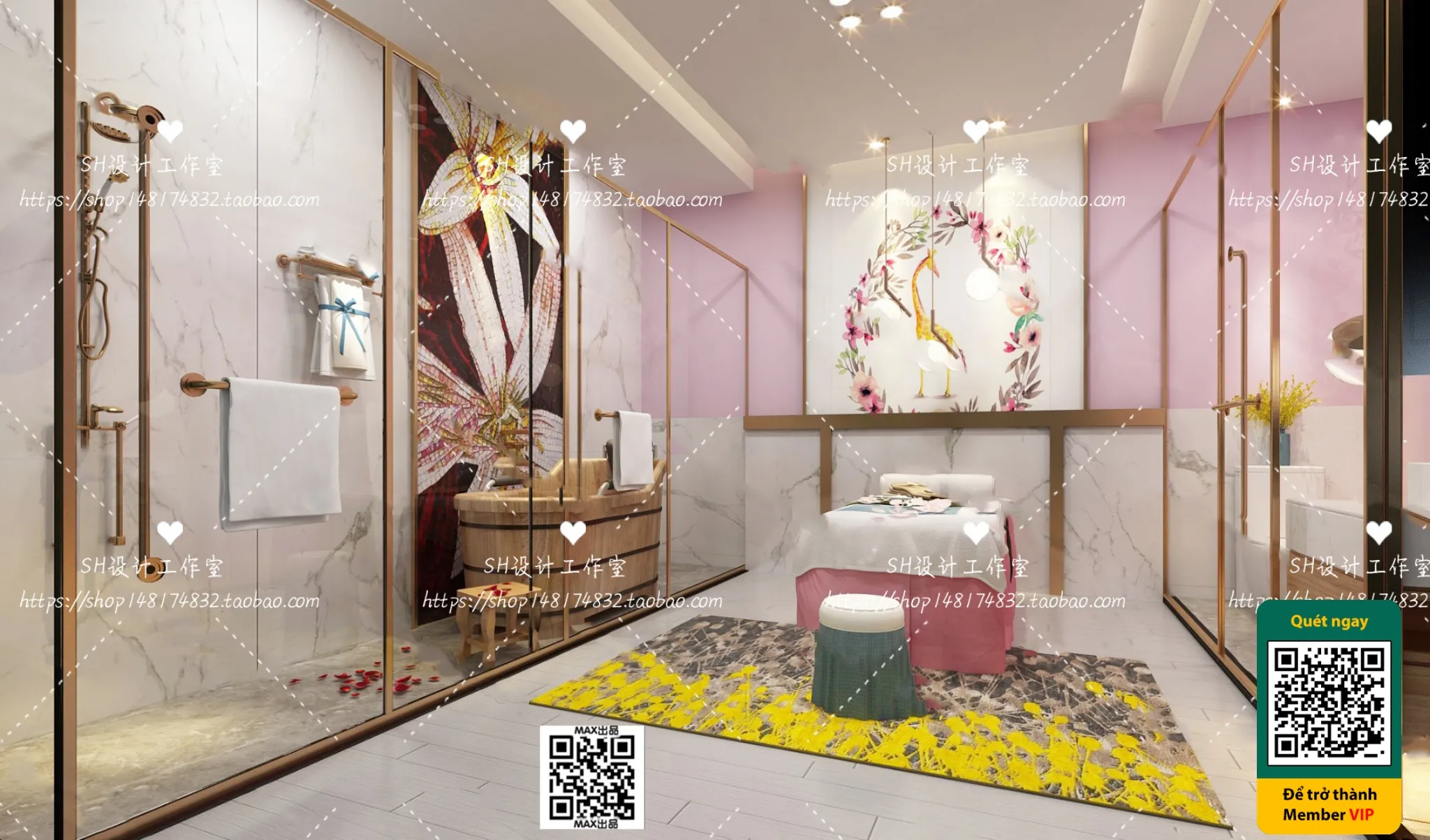 BEAUTY SALON - VRAY / CORONA - 3D MODEL - 4977