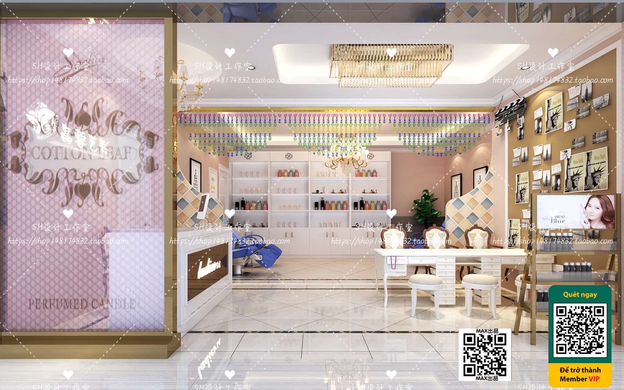 BEAUTY SALON - VRAY / CORONA - 3D MODEL - 4978