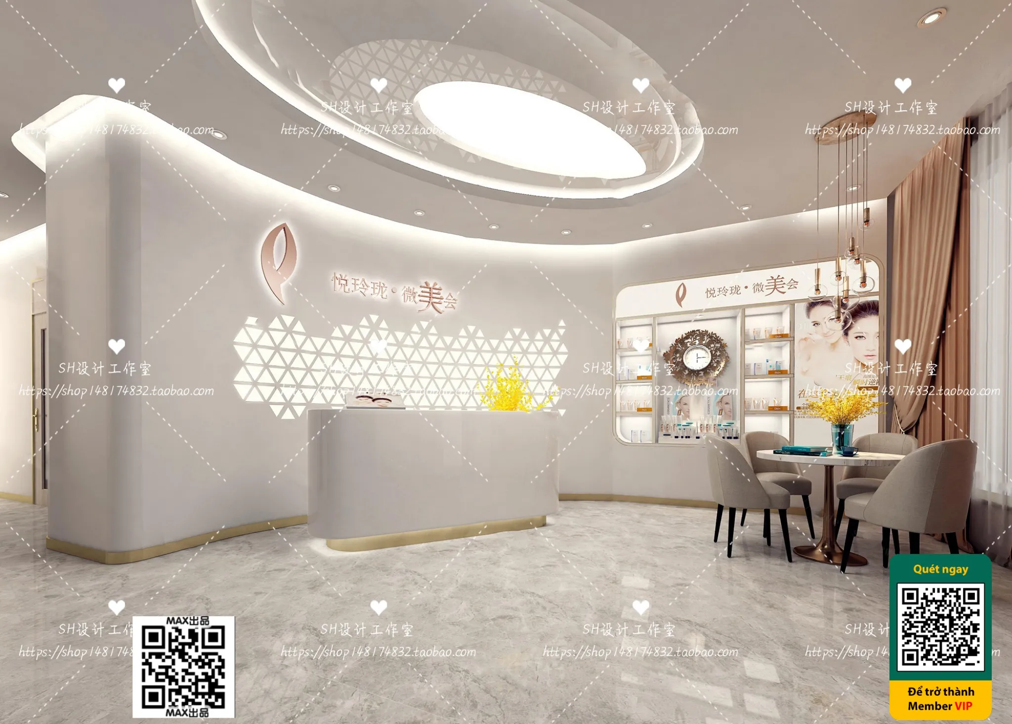 BEAUTY SALON - VRAY / CORONA - 3D MODEL - 4980