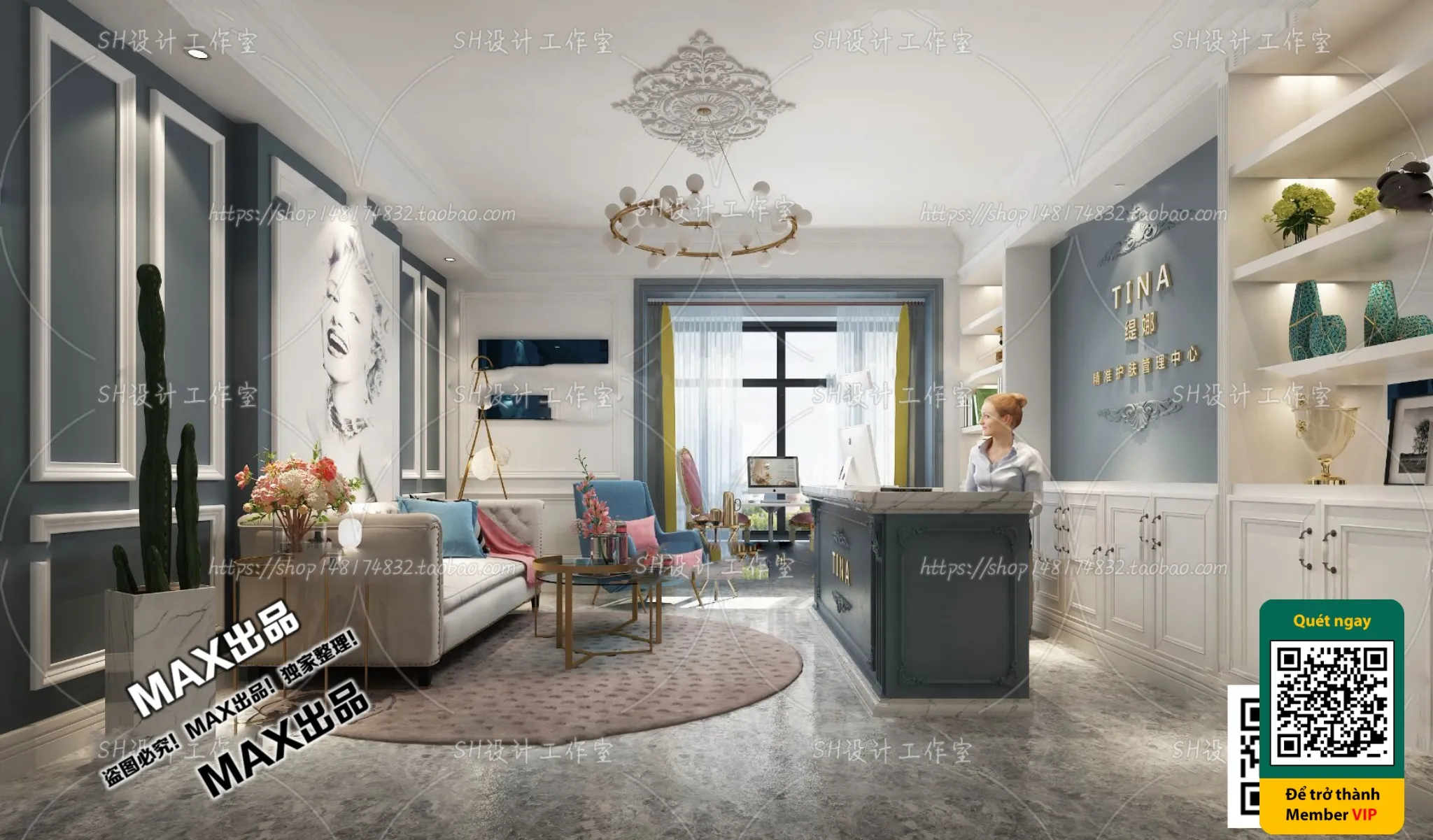 BEAUTY SALON - VRAY / CORONA - 3D MODEL - 4983