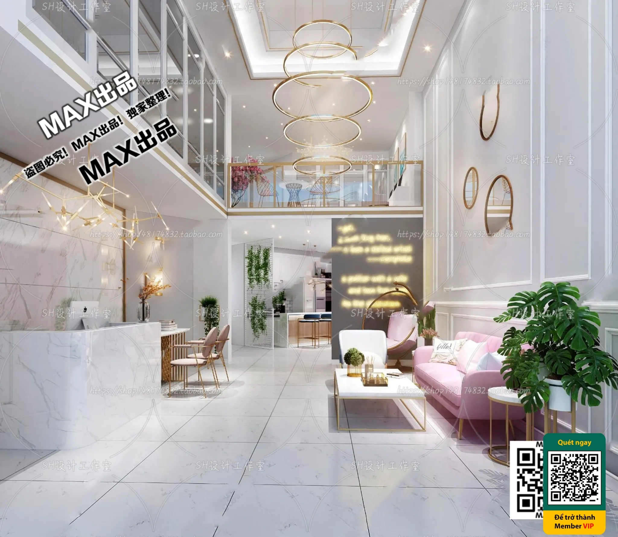 BEAUTY SALON - VRAY / CORONA - 3D MODEL - 4985