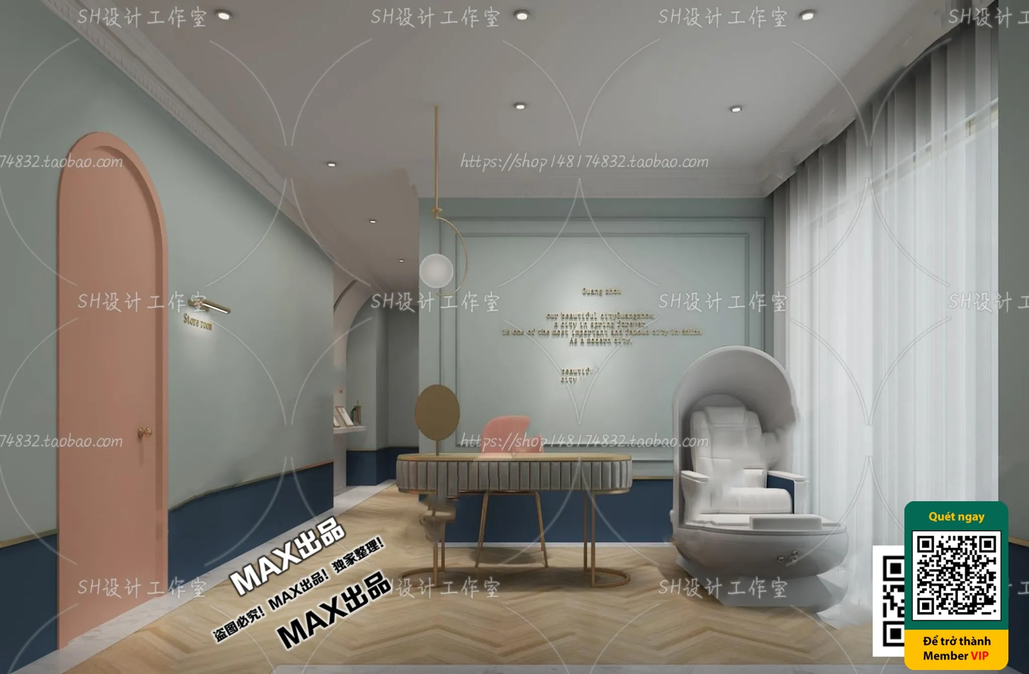 BEAUTY SALON - VRAY / CORONA - 3D MODEL - 4986