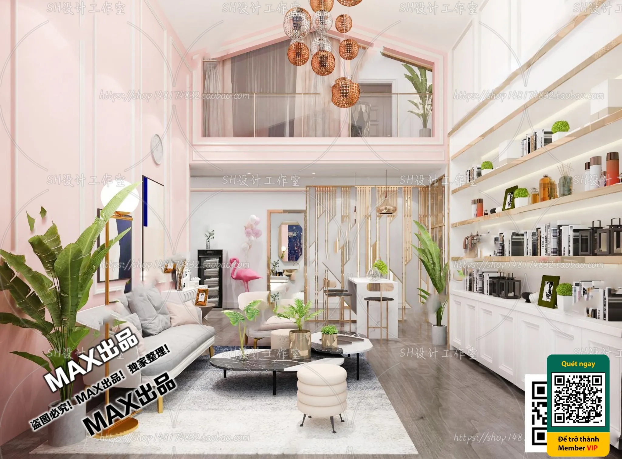 BEAUTY SALON - VRAY / CORONA - 3D MODEL - 4987