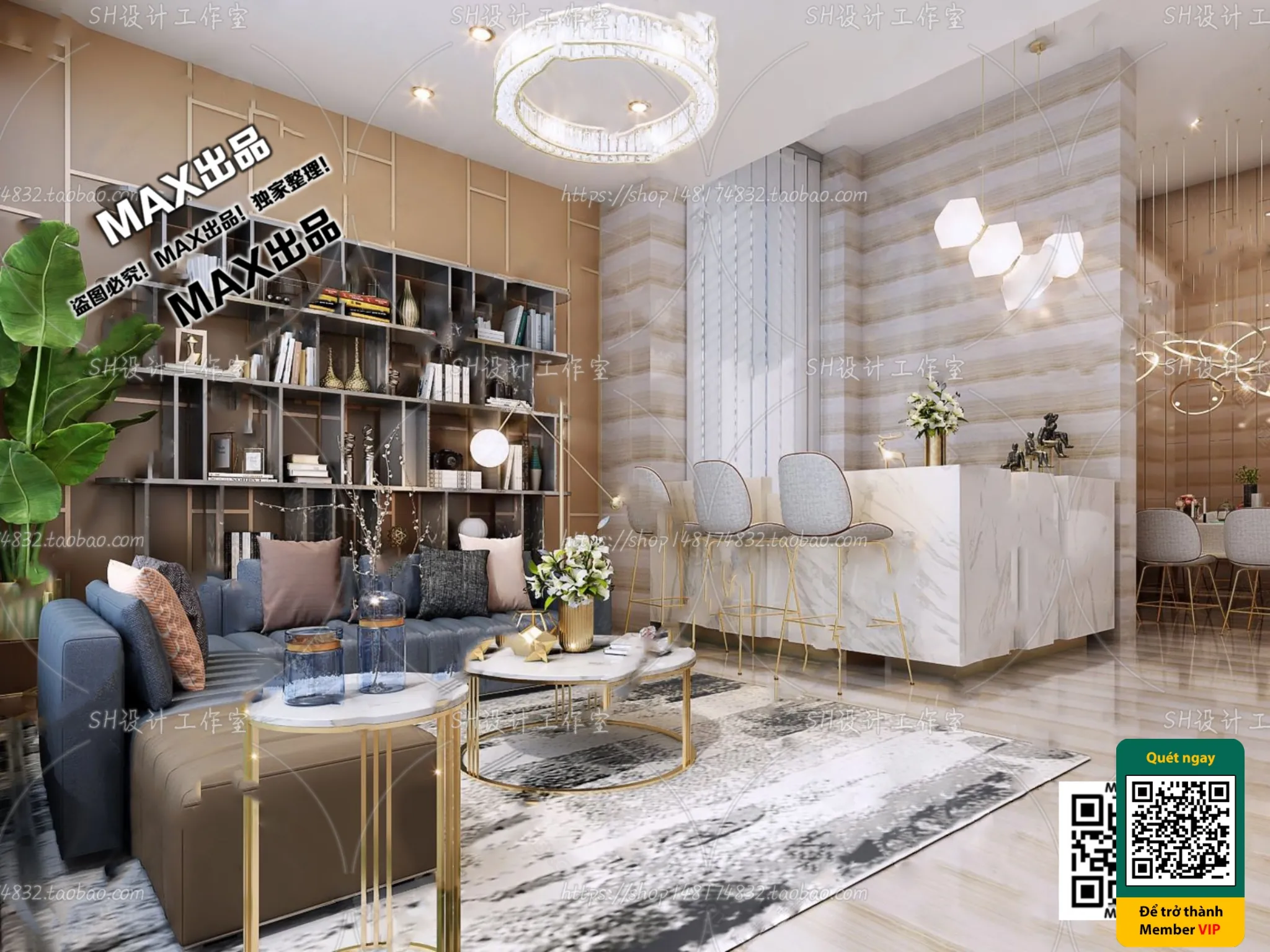 BEAUTY SALON - VRAY / CORONA - 3D MODEL - 4989