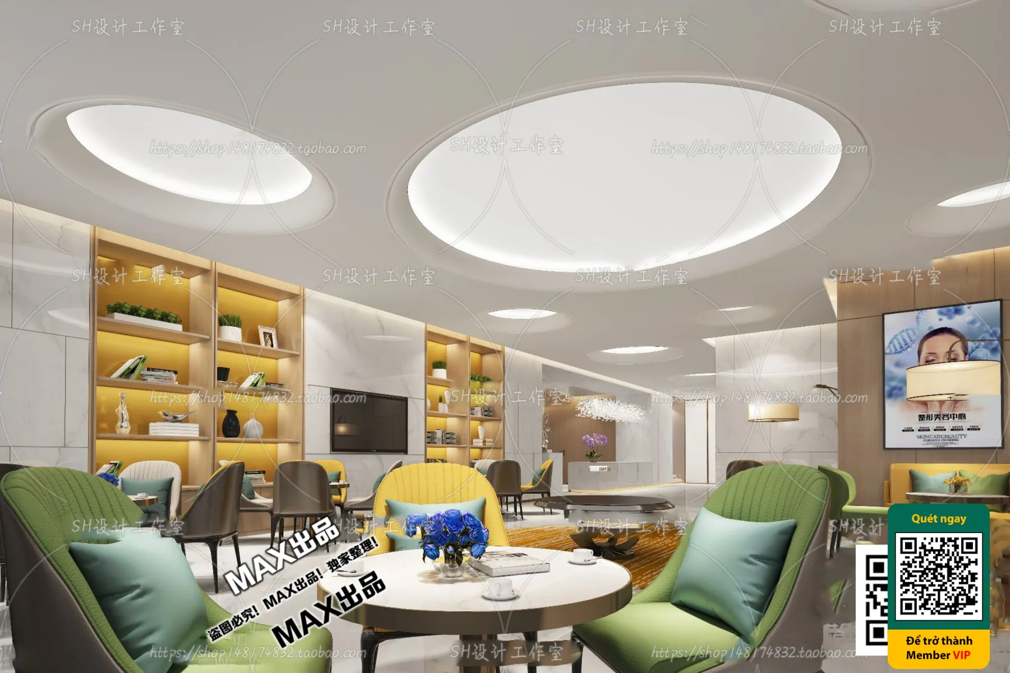 BEAUTY SALON - VRAY / CORONA - 3D MODEL - 4990