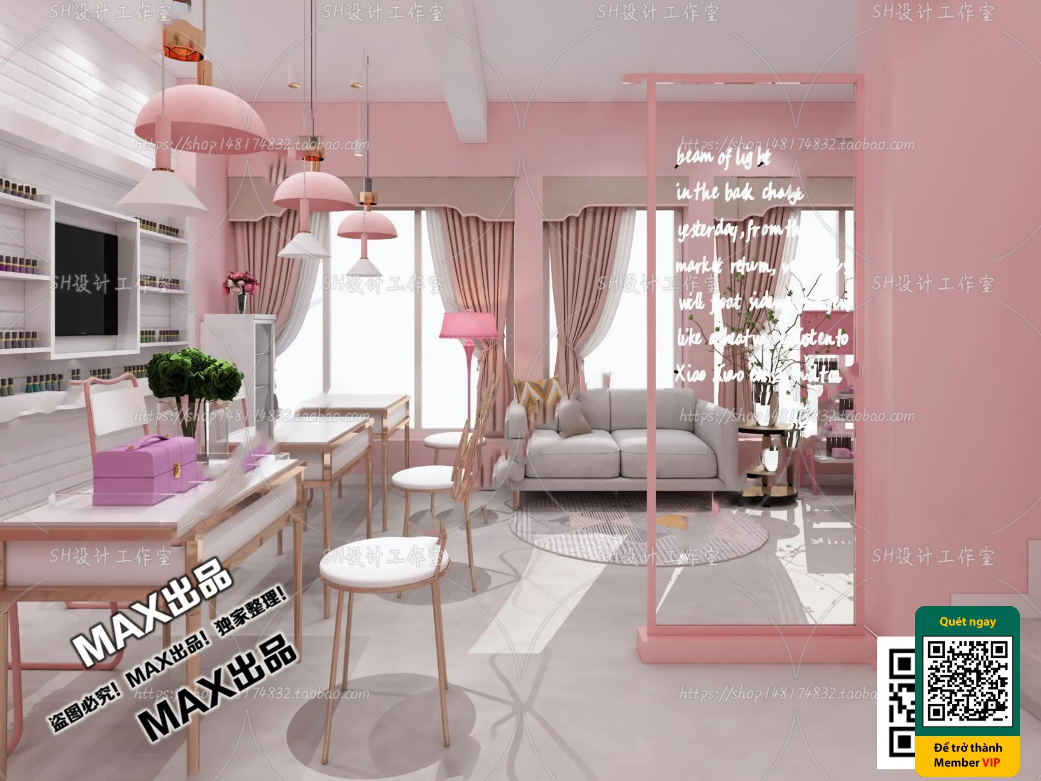 BEAUTY SALON - VRAY / CORONA - 3D MODEL - 4992