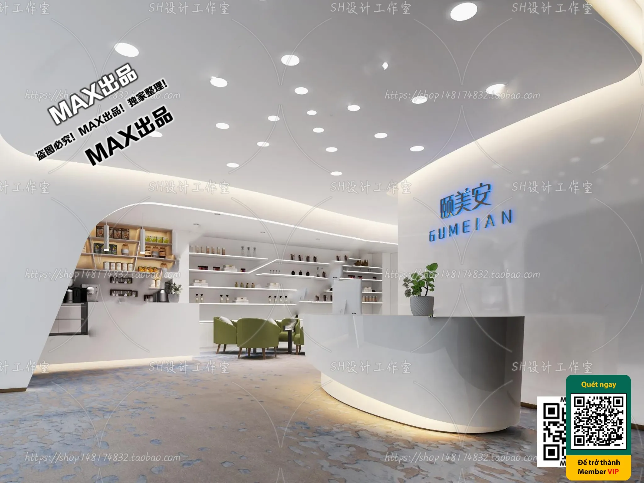 BEAUTY SALON - VRAY / CORONA - 3D MODEL - 4995