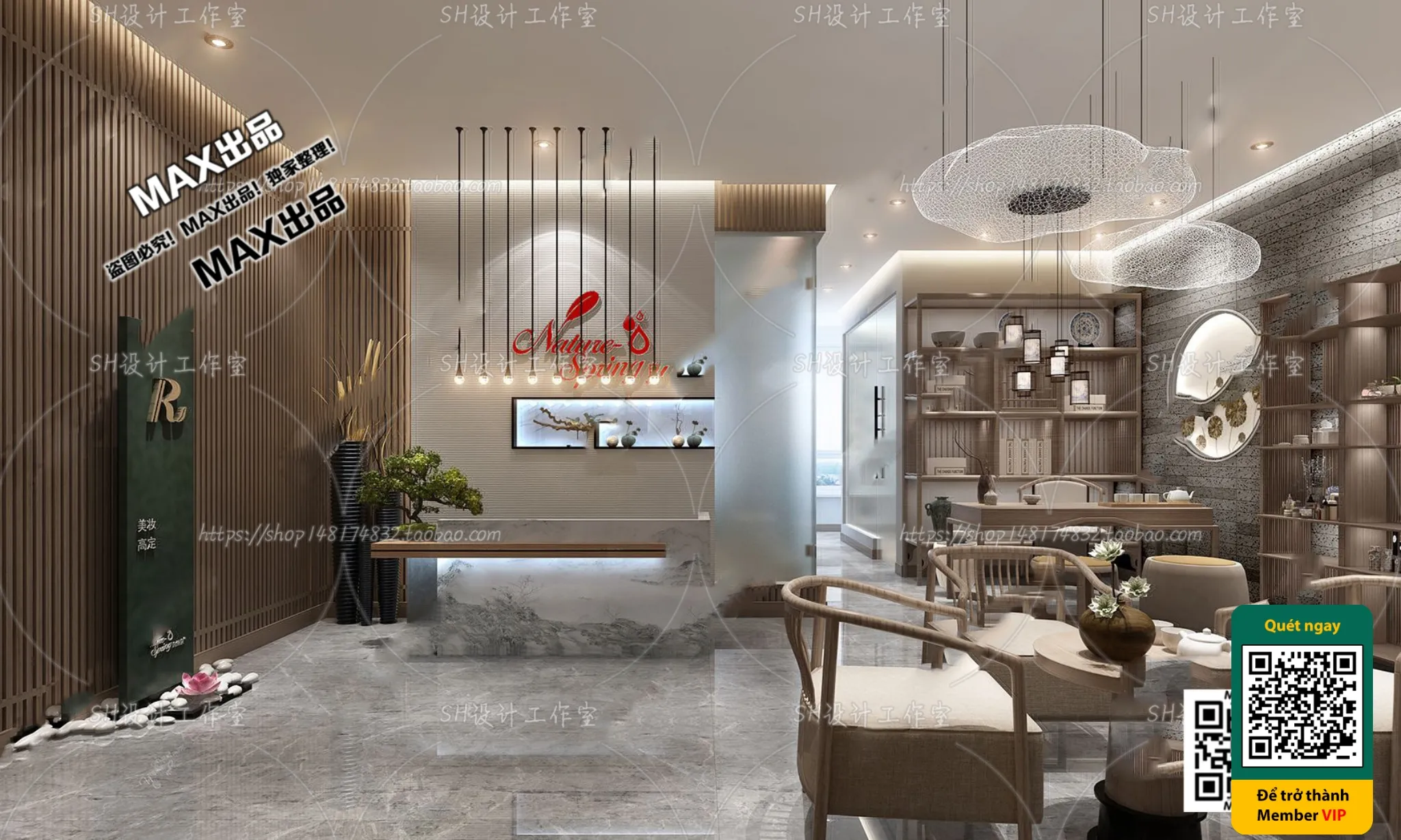 BEAUTY SALON - VRAY / CORONA - 3D MODEL - 4996