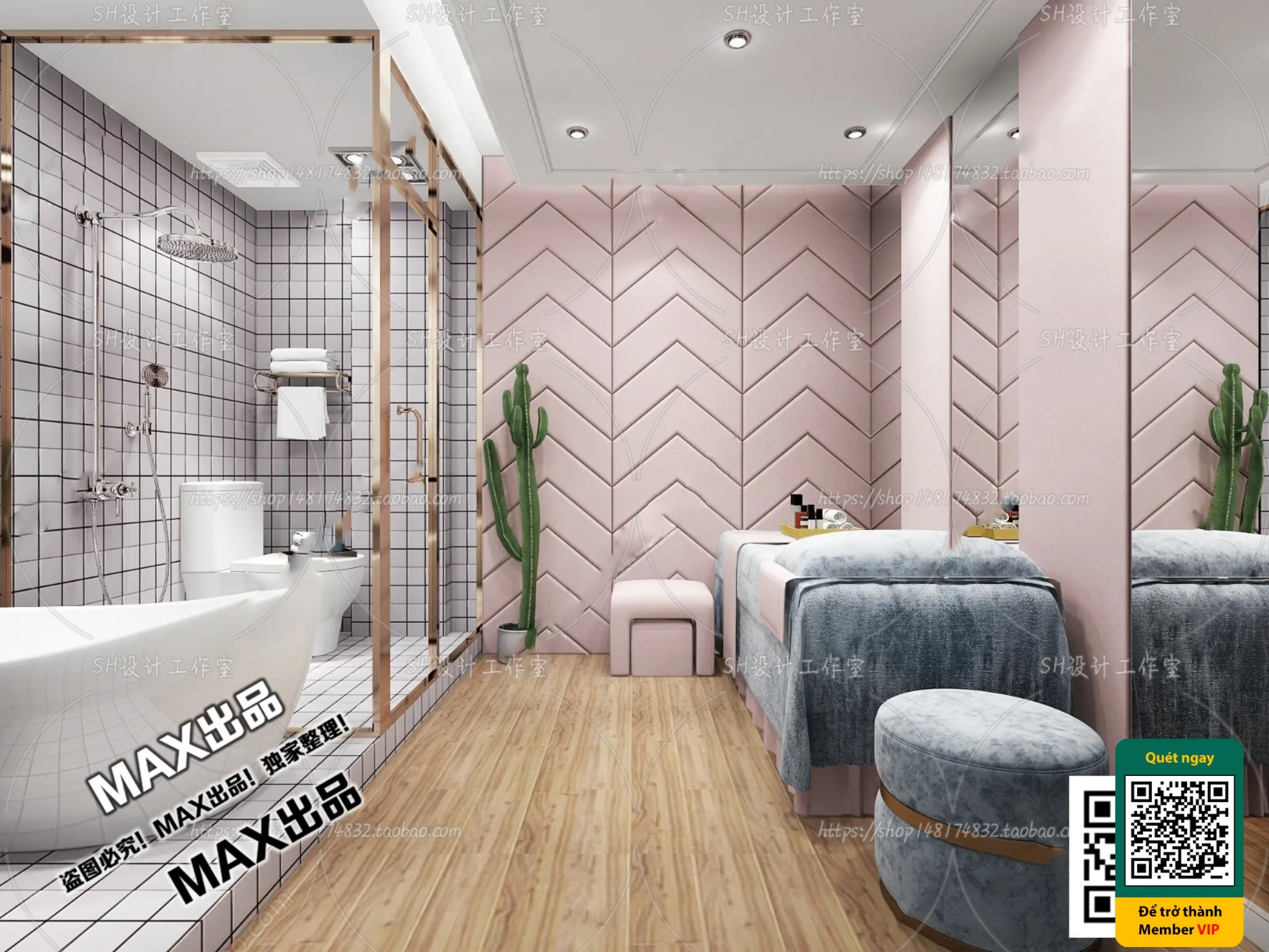 BEAUTY SALON - VRAY / CORONA - 3D MODEL - 5001