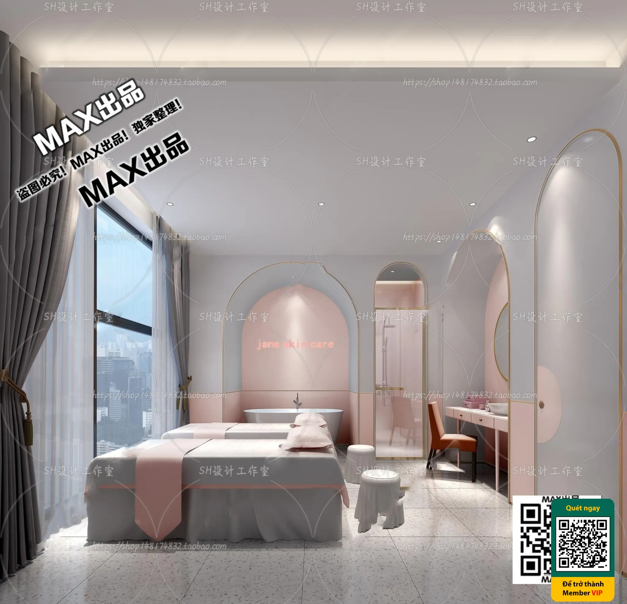 BEAUTY SALON - VRAY / CORONA - 3D MODEL - 5002