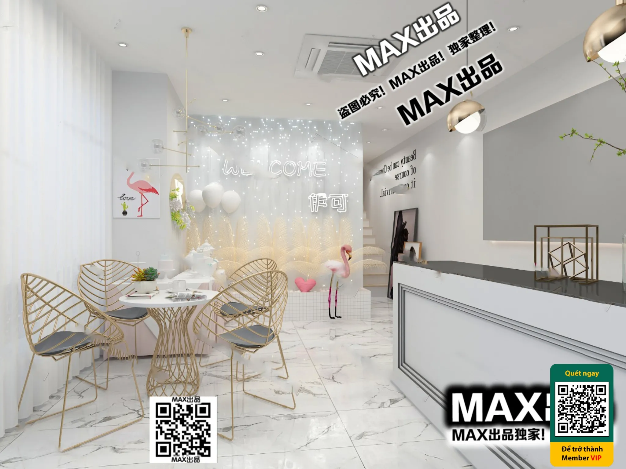 BEAUTY SALON - VRAY / CORONA - 3D MODEL - 5006