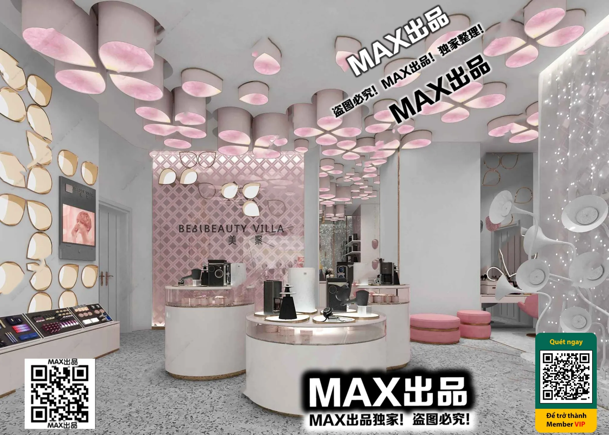 BEAUTY SALON - VRAY / CORONA - 3D MODEL - 5007