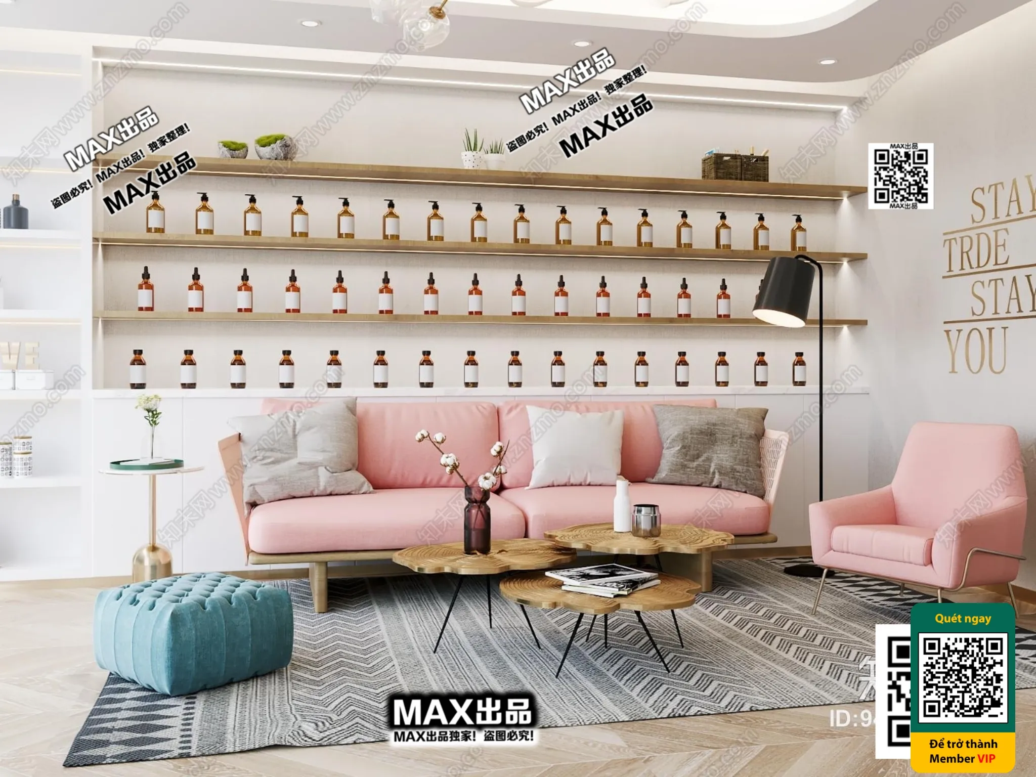 BEAUTY SALON - VRAY / CORONA - 3D MODEL - 5008