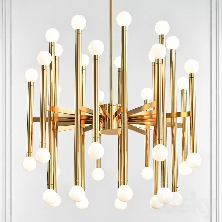 Beckham 24 – Light Sputnik Modern Linear Chandelier 3D Model
