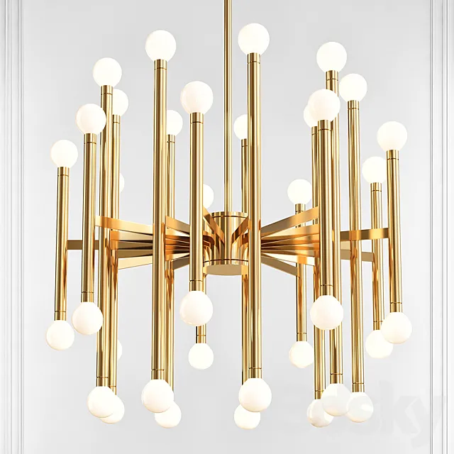 Beckham 24 – Light Sputnik Modern Linear Chandelier 3DModel