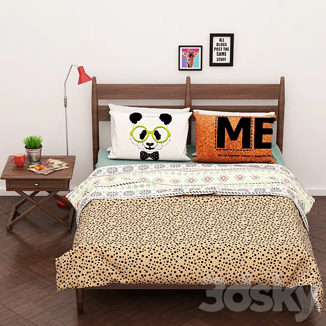 Bed "1950S" 3DModel