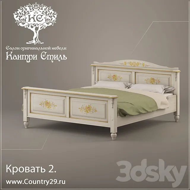 Bed 2. "Country Style" Alba 3D Model