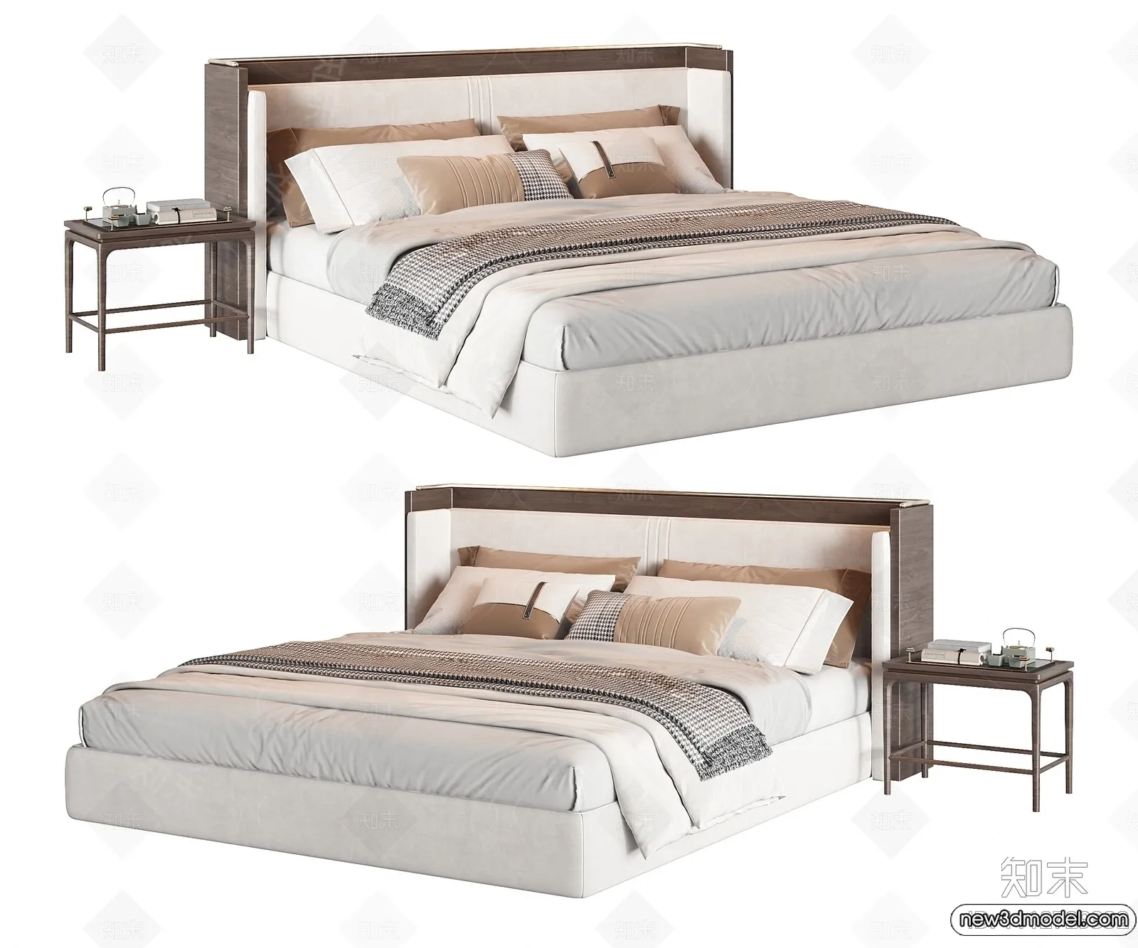 Bed 3D Models - 3D Furniture for Bedroom - 001