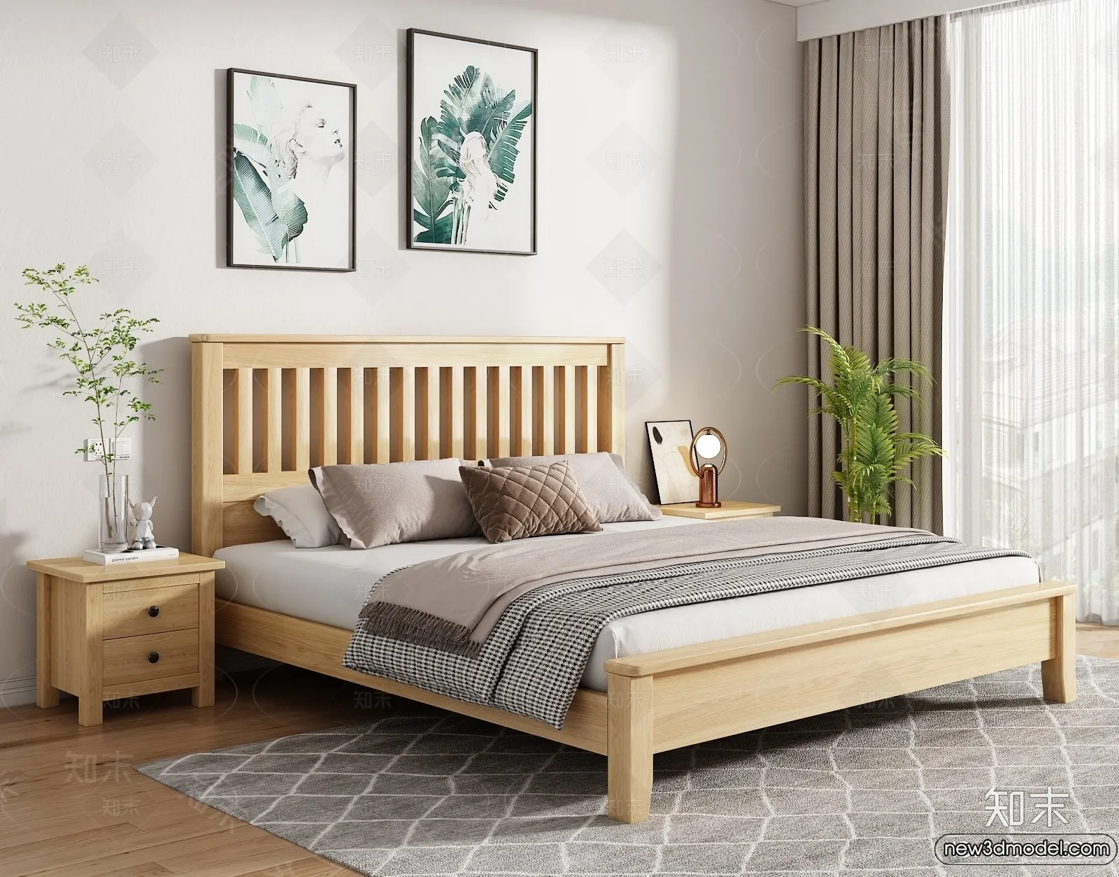 Bed 3D Models - 3D Furniture for Bedroom - 003