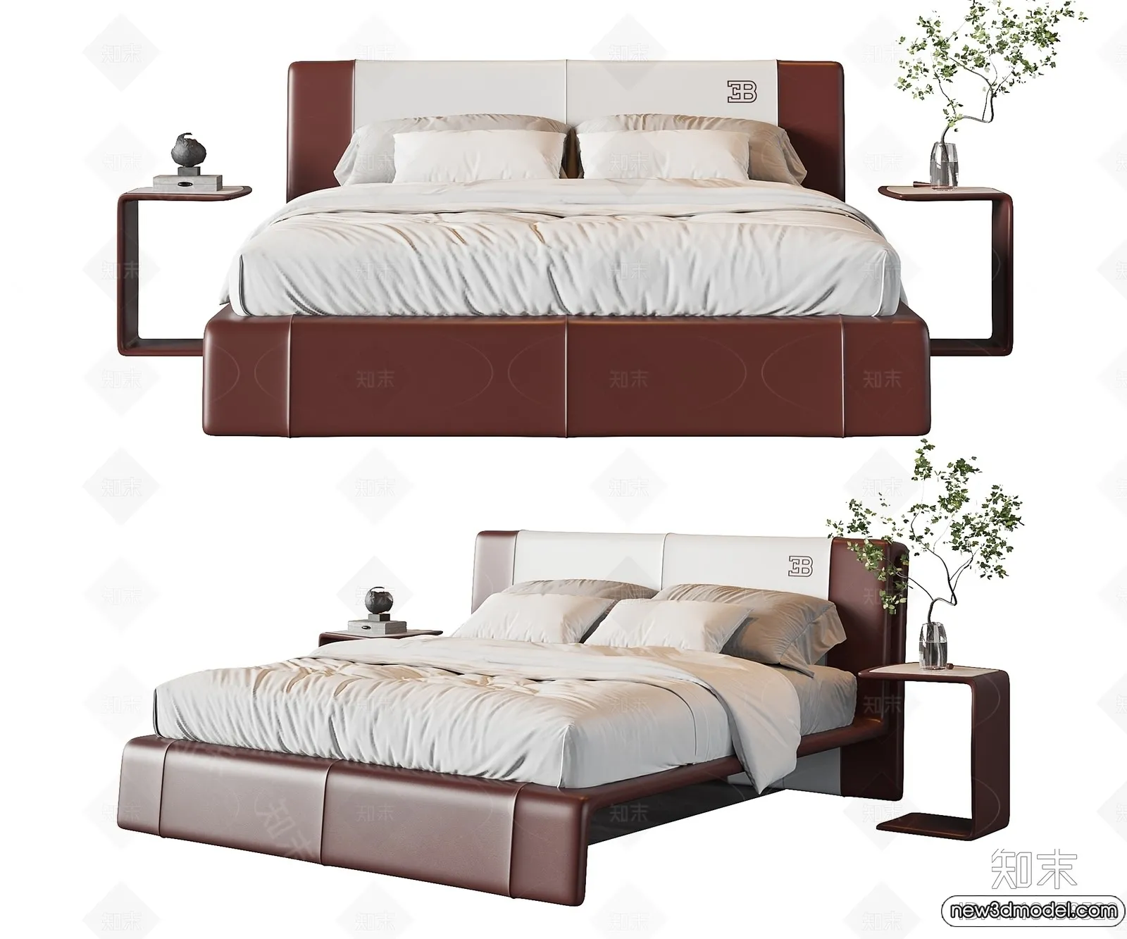 Bed 3D Models - 3D Furniture for Bedroom - 004