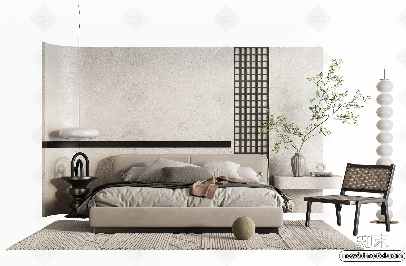 Bed 3D Models - 3D Furniture for Bedroom - 010