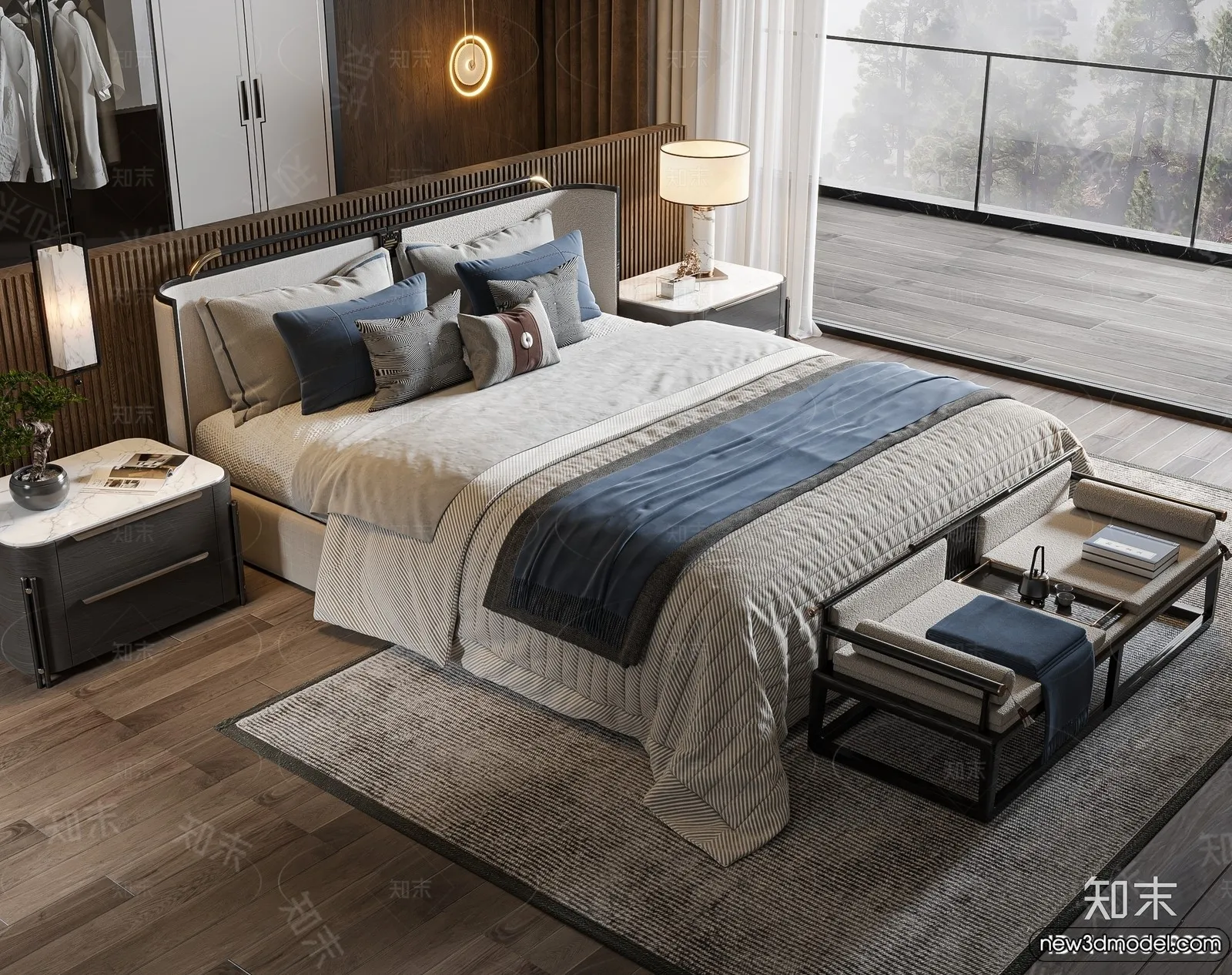 Bed 3D Models - 3D Furniture for Bedroom - 014