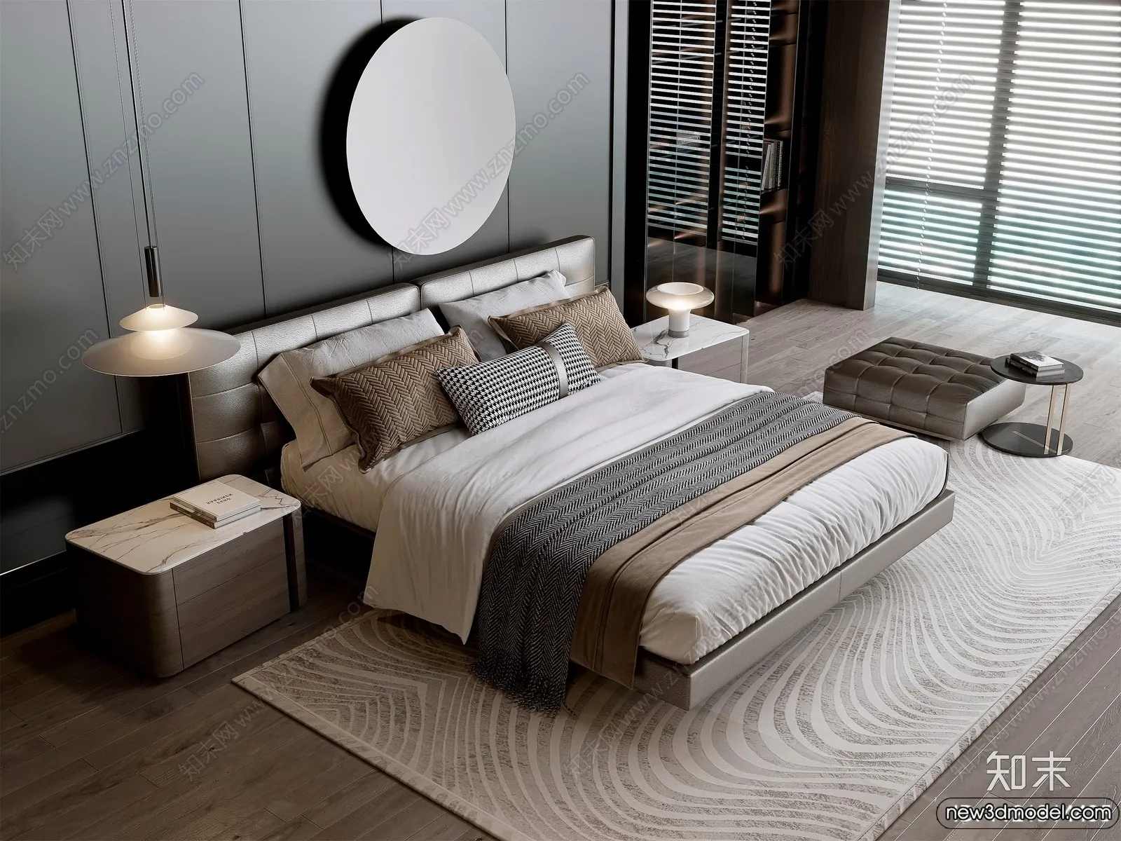 Bed 3D Models - 3D Furniture for Bedroom - 020