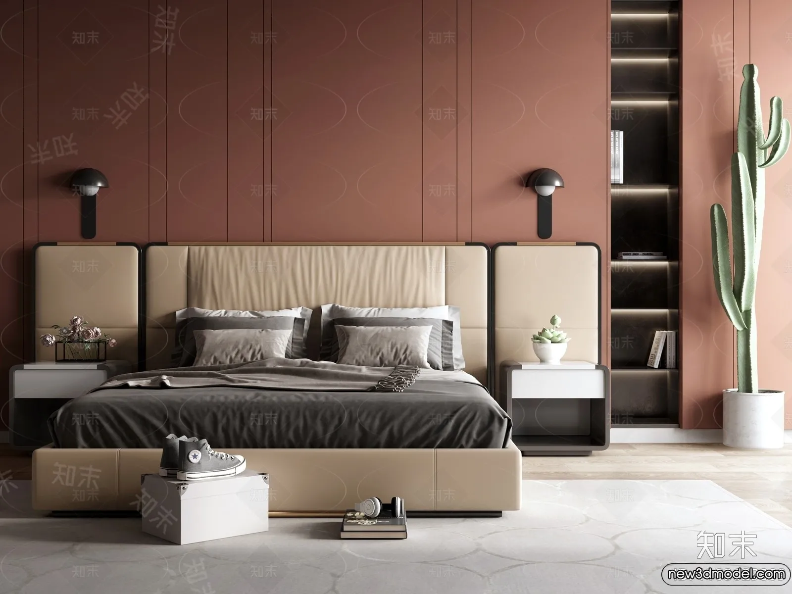 Bed 3D Models - 3D Furniture for Bedroom - 021